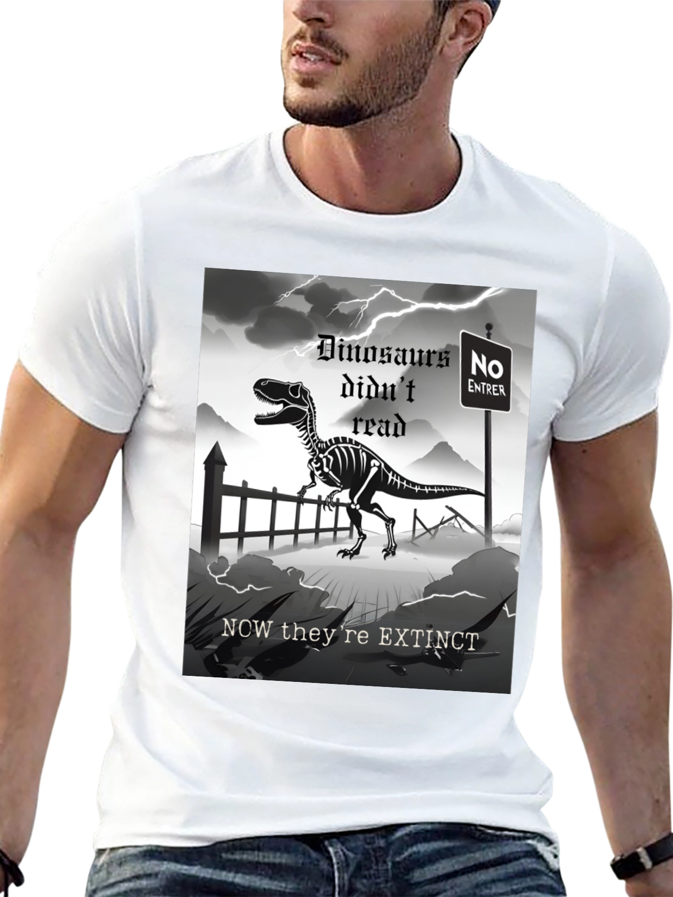 Dinosaur Extinction T-Shirt - Read or Die!