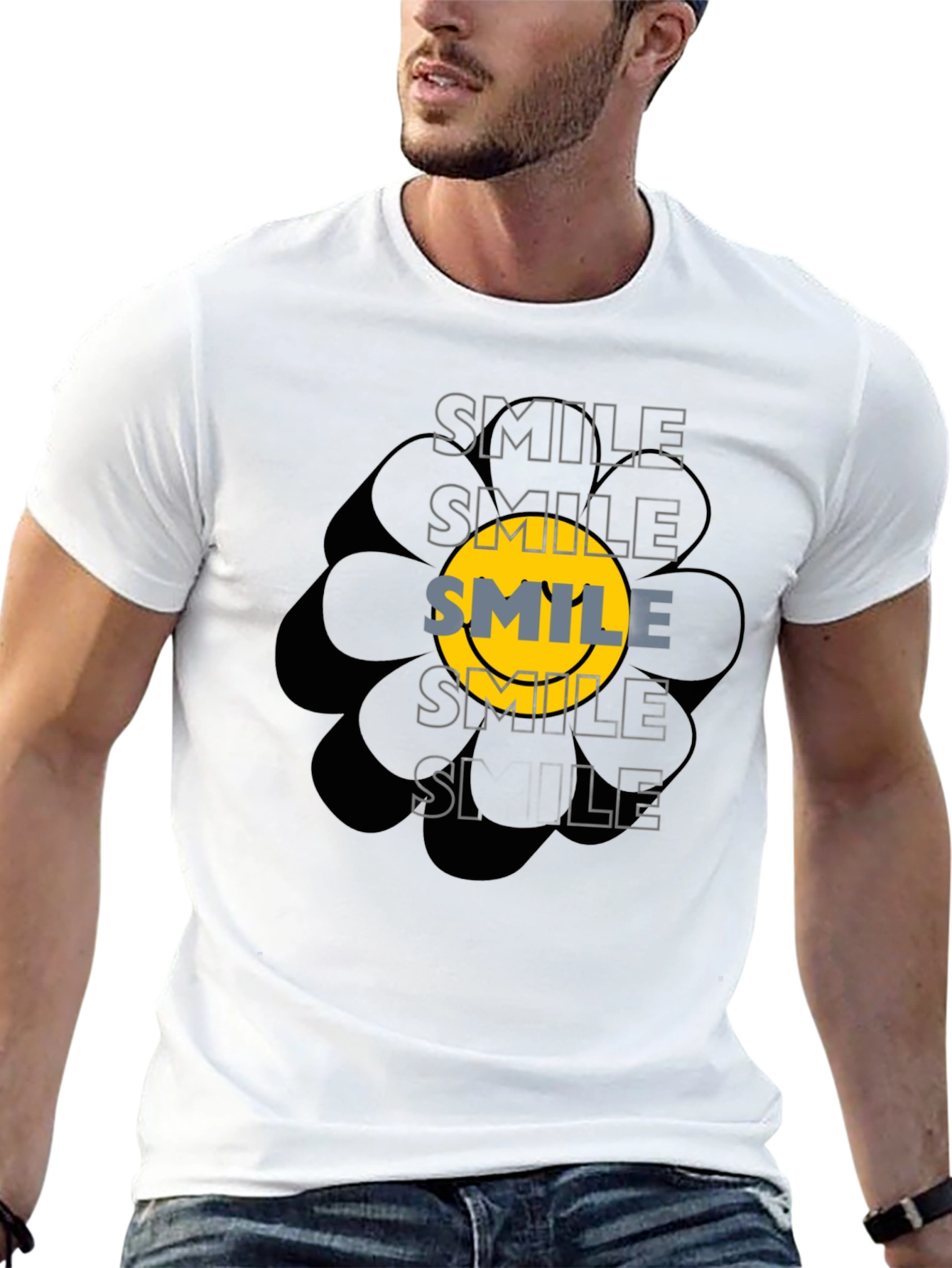 Smile Graphic Black T-Shirt