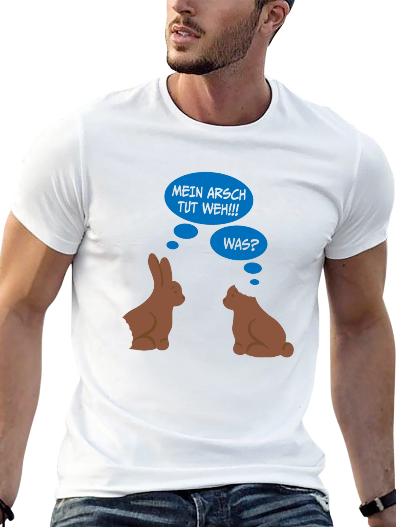 Funny Easter Bunny Butt Bite T-Shirt