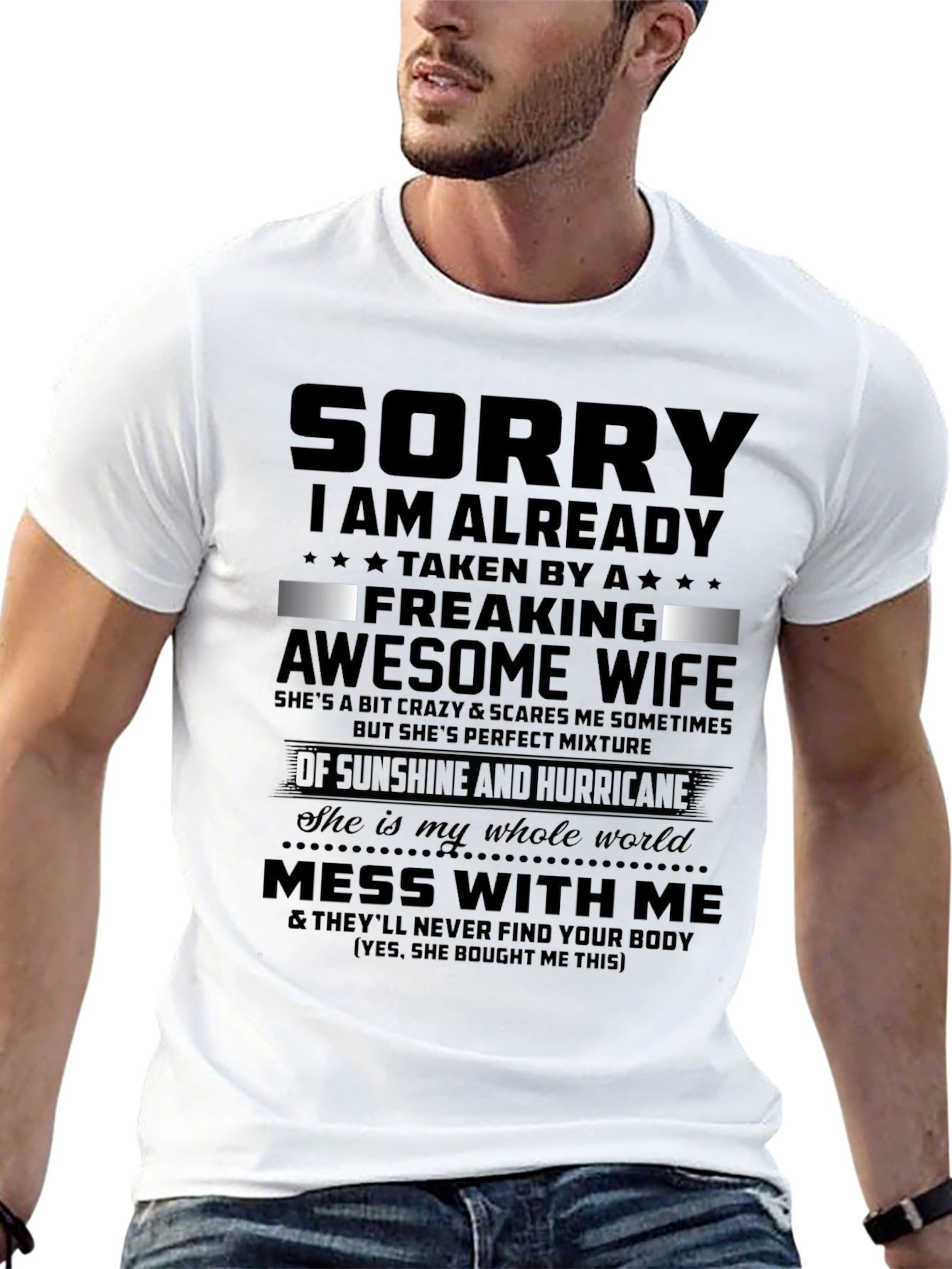 Husband T-Shirt: Sorry Taken By Awesome Wife!