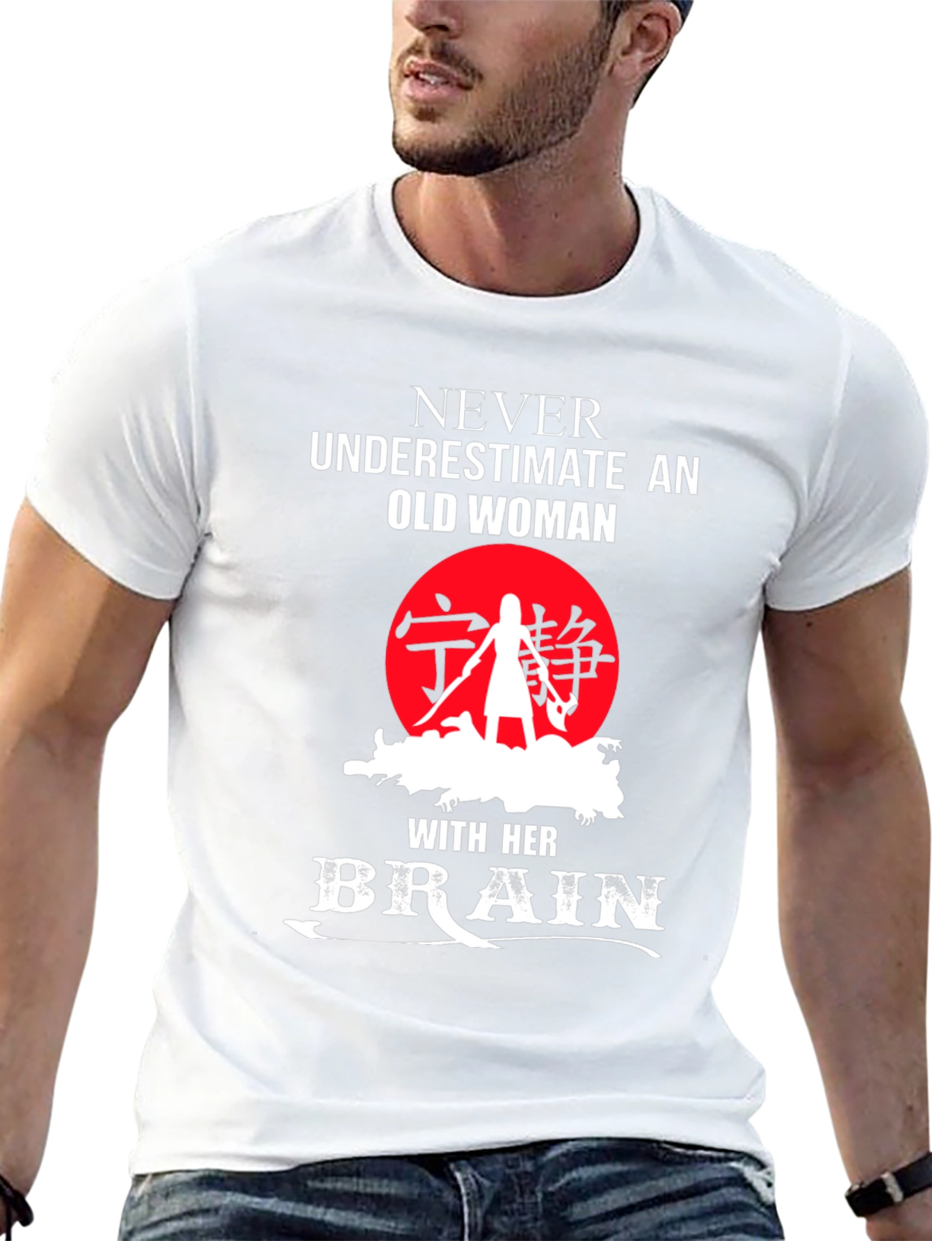 Never Underestimate Old Woman T-Shirt