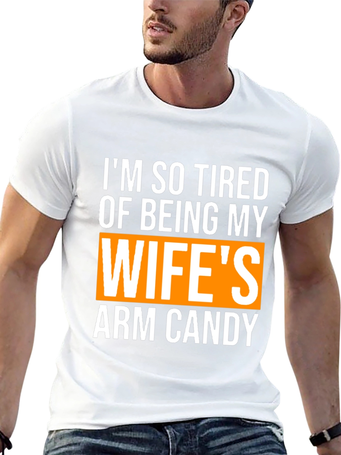 Funny Husband Wife Arm Candy Graphic Tee