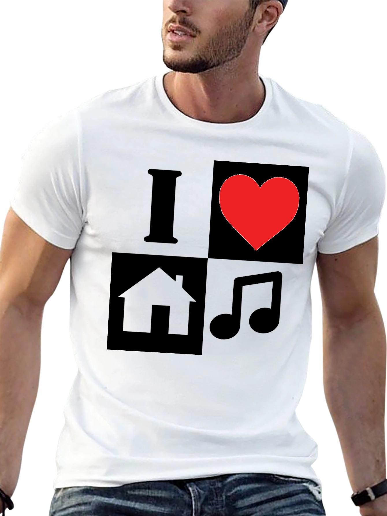 I Love House Music Graphic T-Shirt