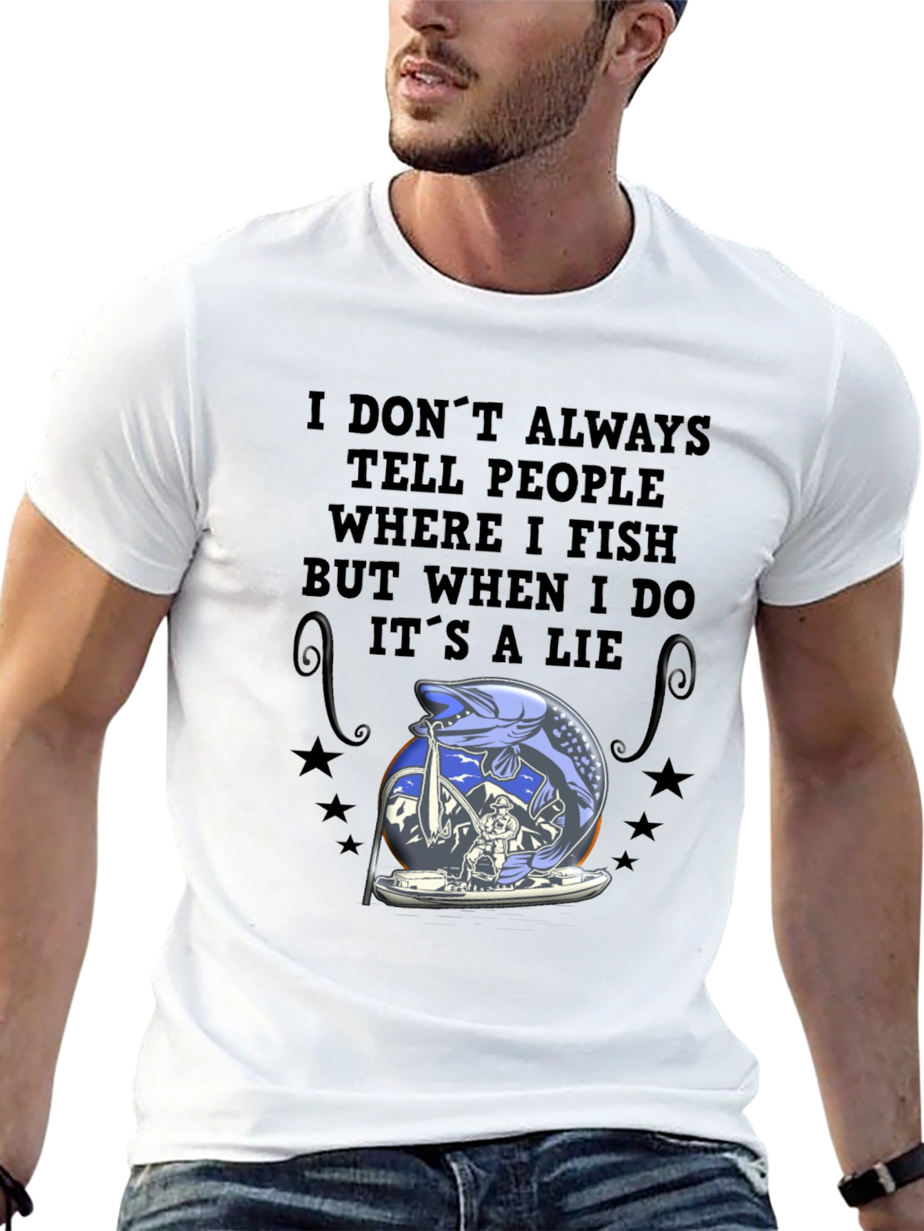 Fishing Lie T-Shirt - Angler Humor Tee