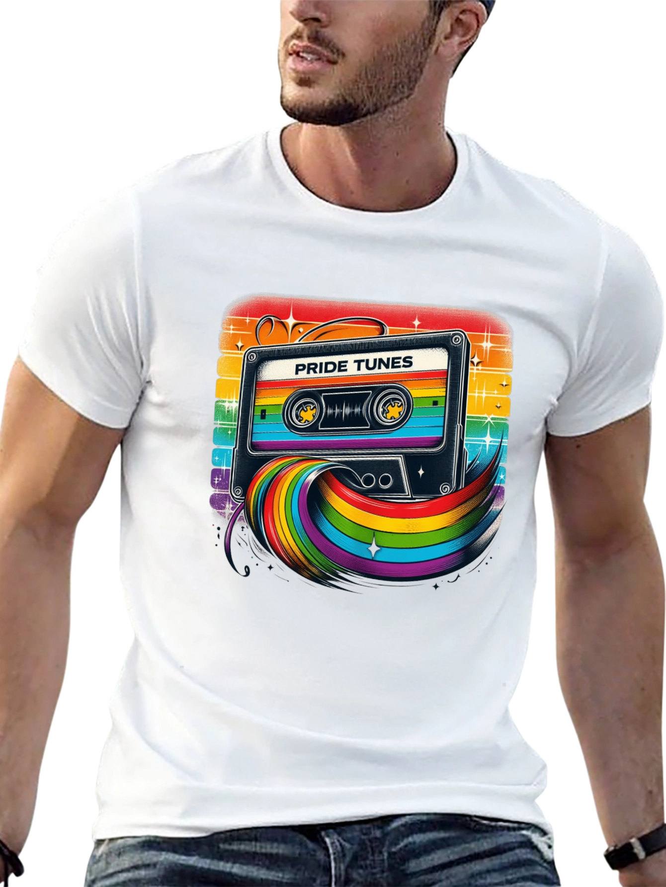 Pride Tunes Cassette Rainbow Graphic T-Shirt