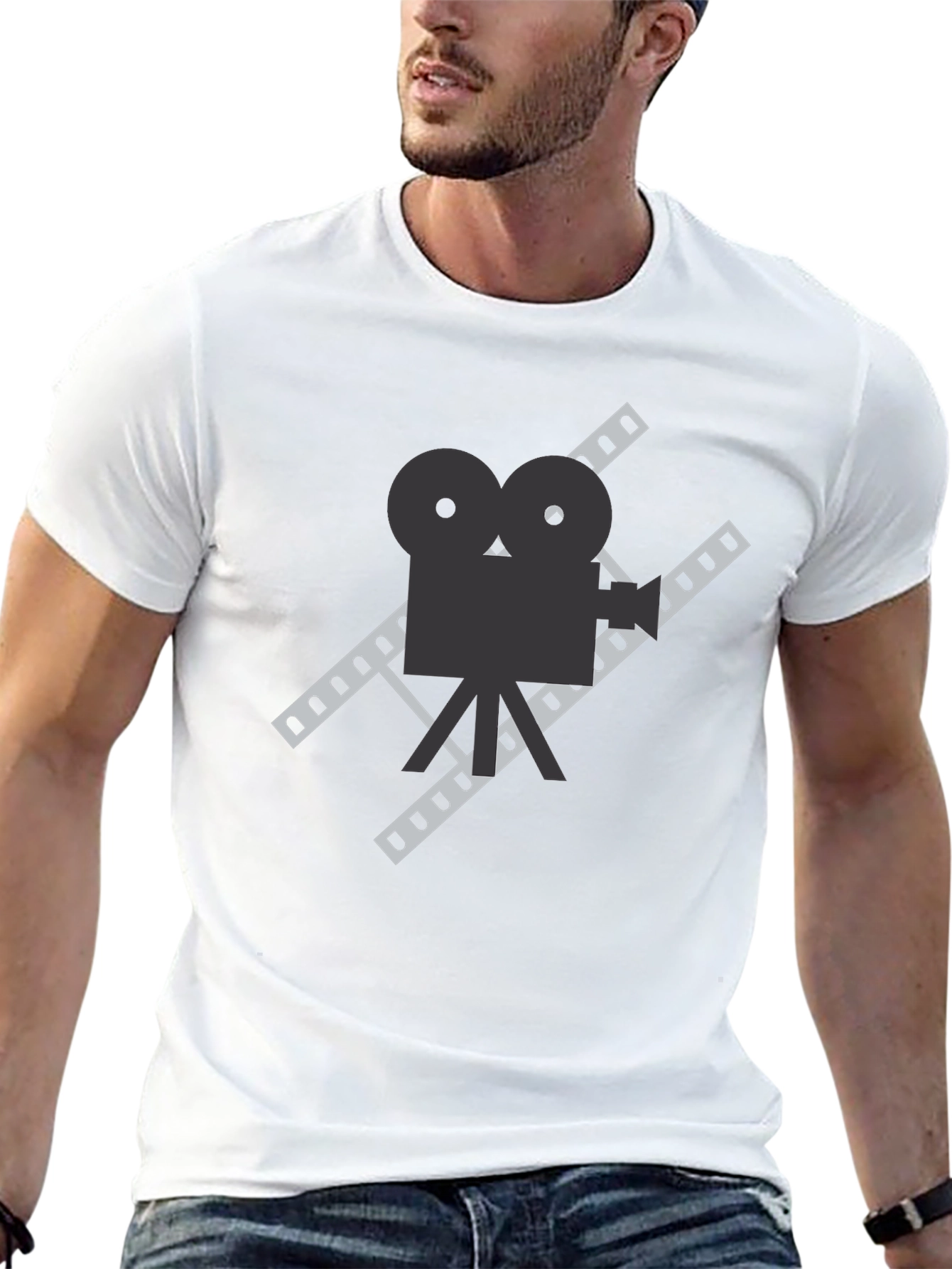 Retro Film Camera T-Shirt - Classic Movie Lover Tee