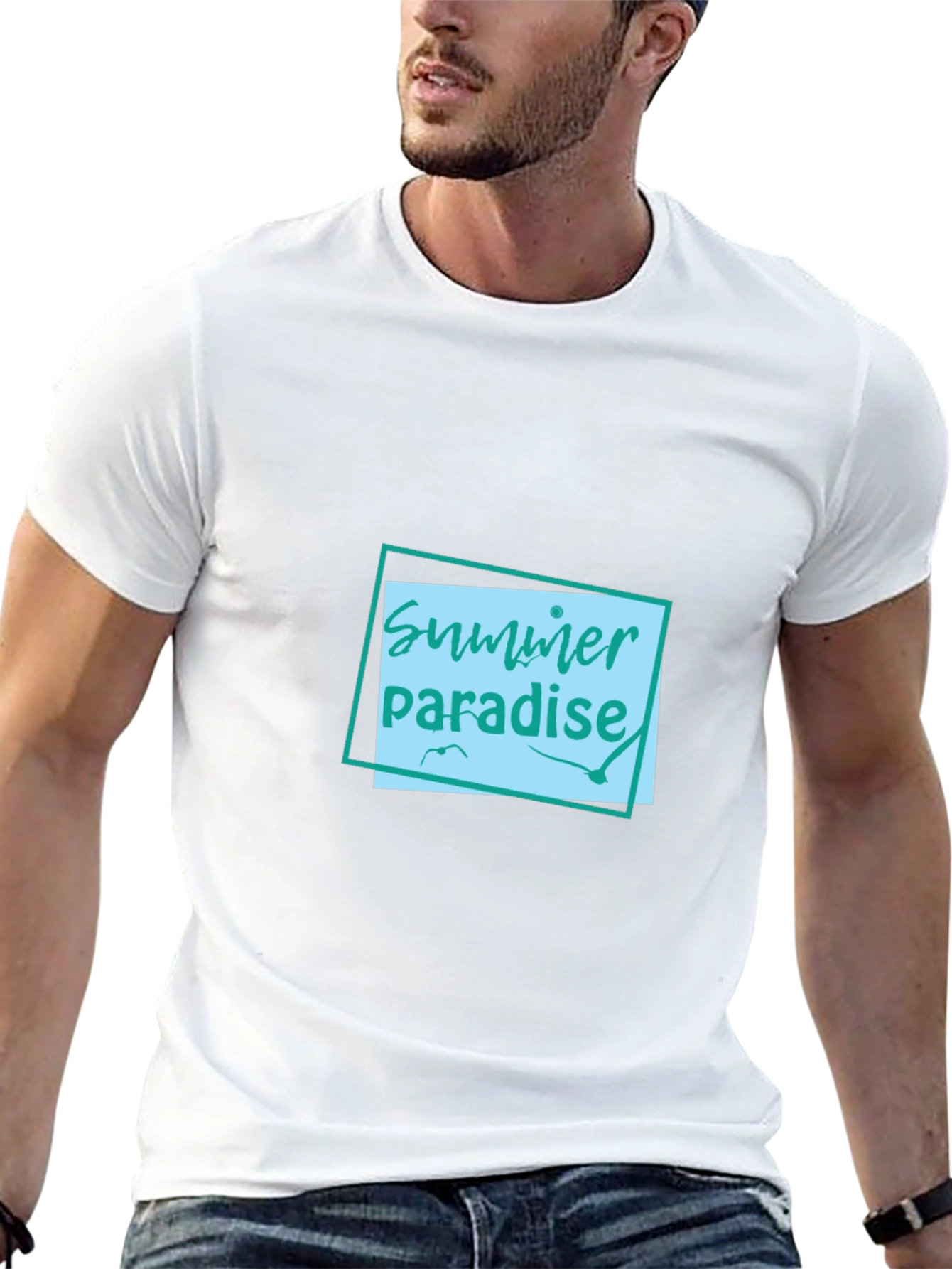 Summer Paradise Graphic Tee - Black