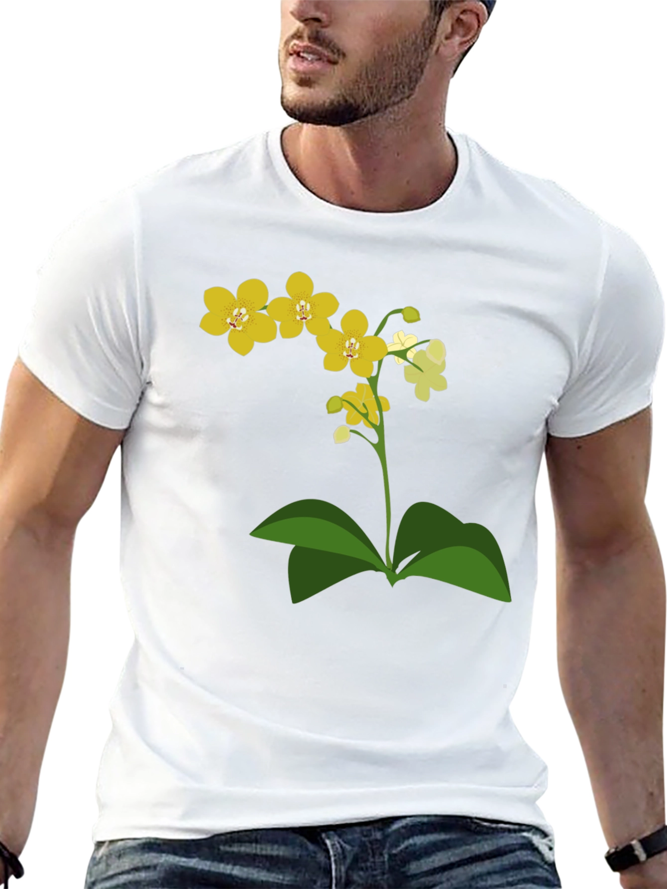 Orchid Graphic Tee - Stylish Floral Print