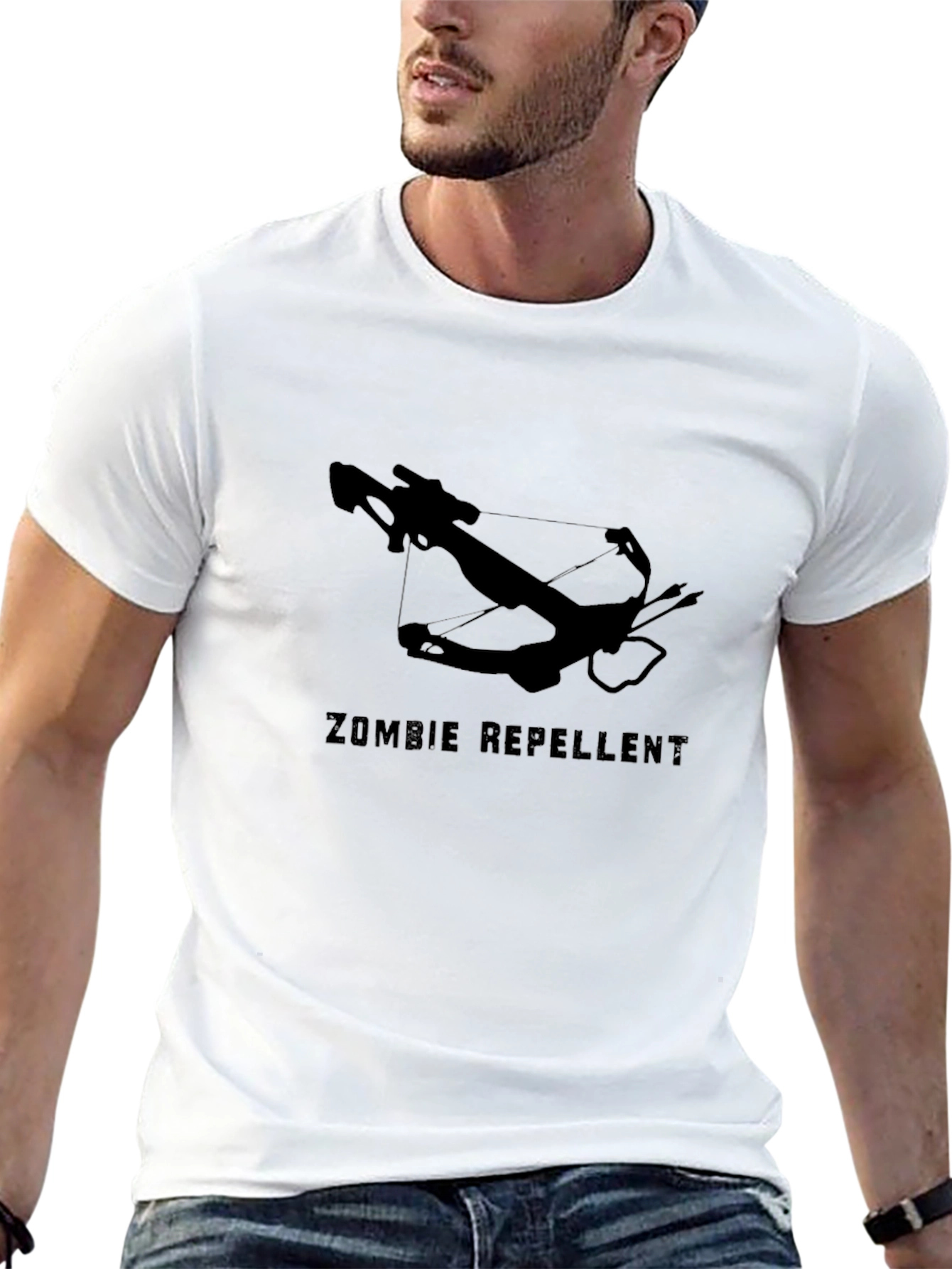 Zombie Repellent Crossbow Graphic Tee