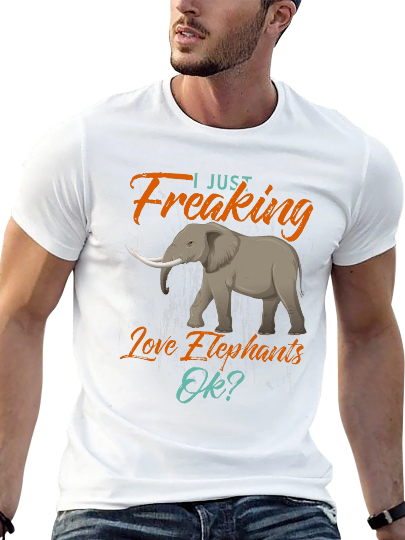Elephant Lovers T-Shirt - Freaking Love Elephants