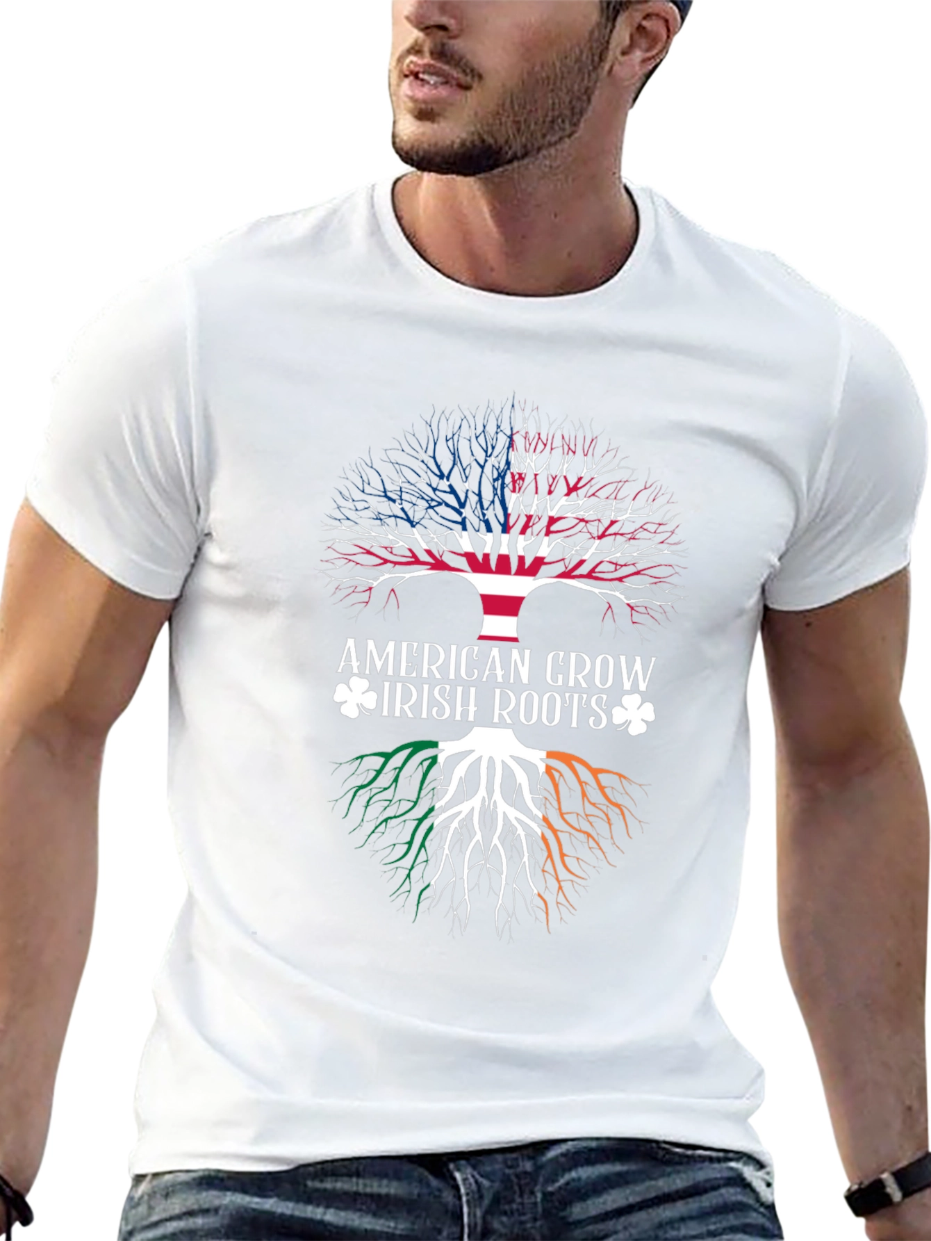 American Grown Irish Roots Graphic T-Shirt