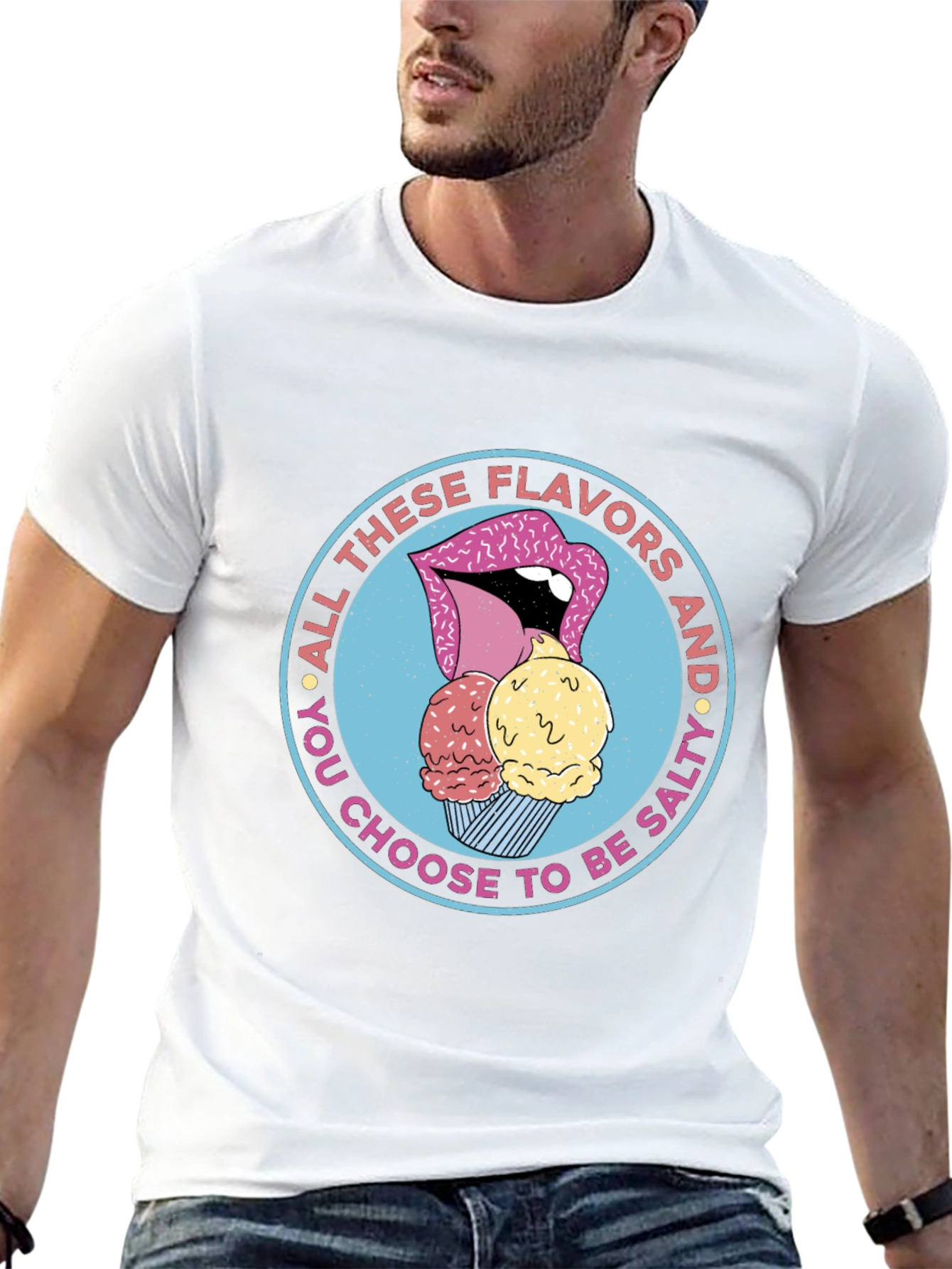 Funny Salty Ice Cream Graphic Tee