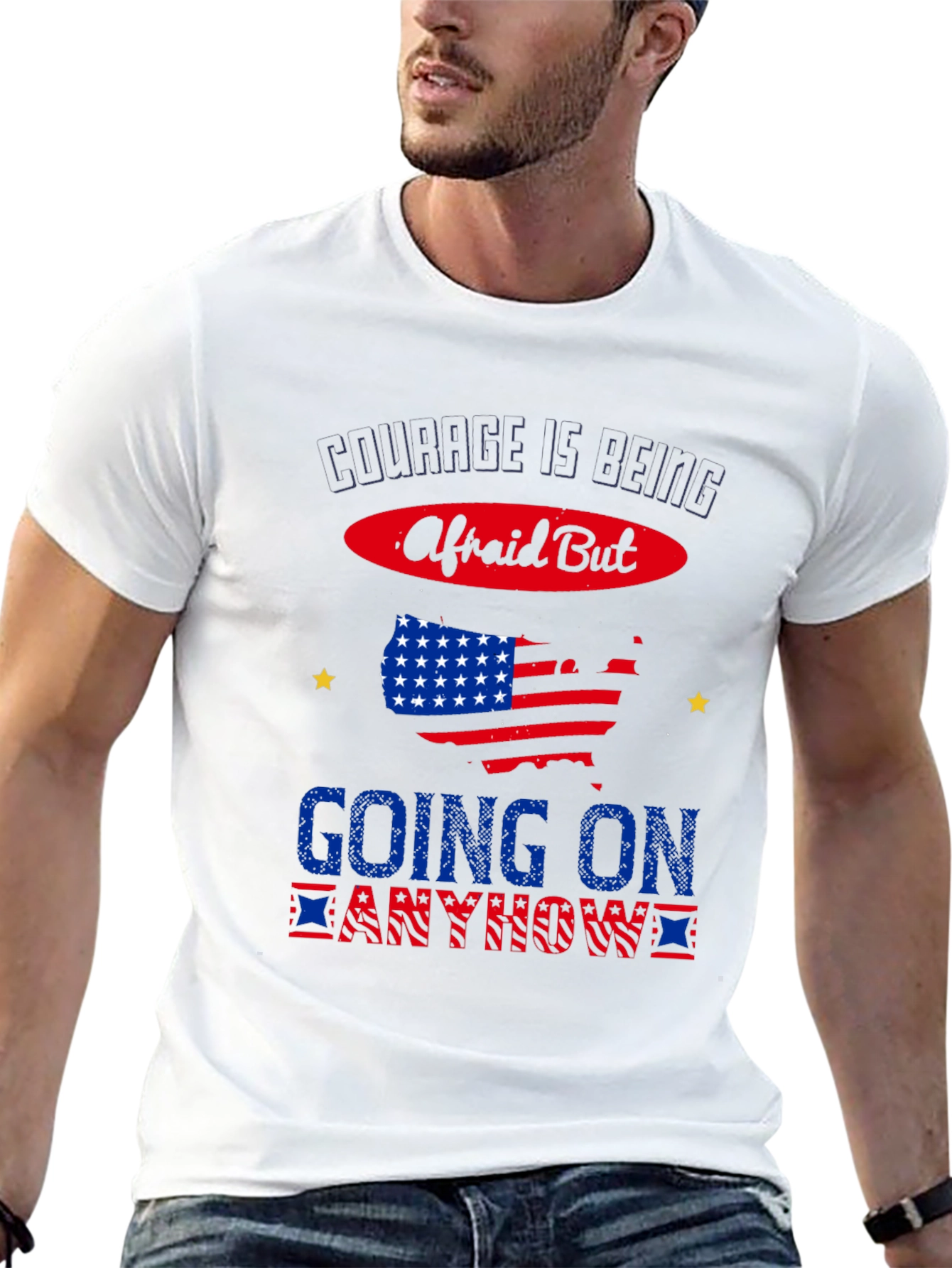 Courage Graphic Tee - Patriotic Design