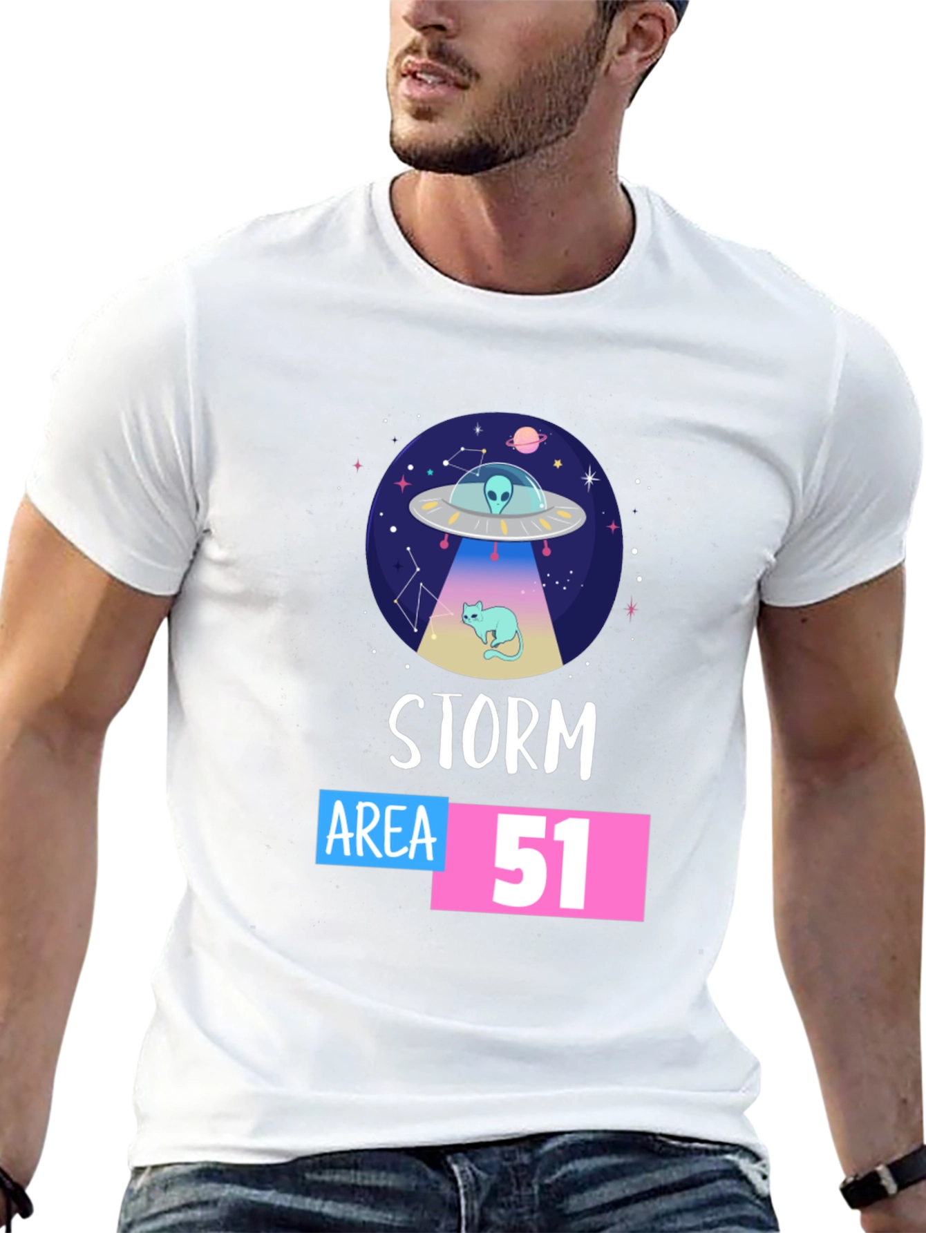 Storm Area 51 UFO Cat T-Shirt