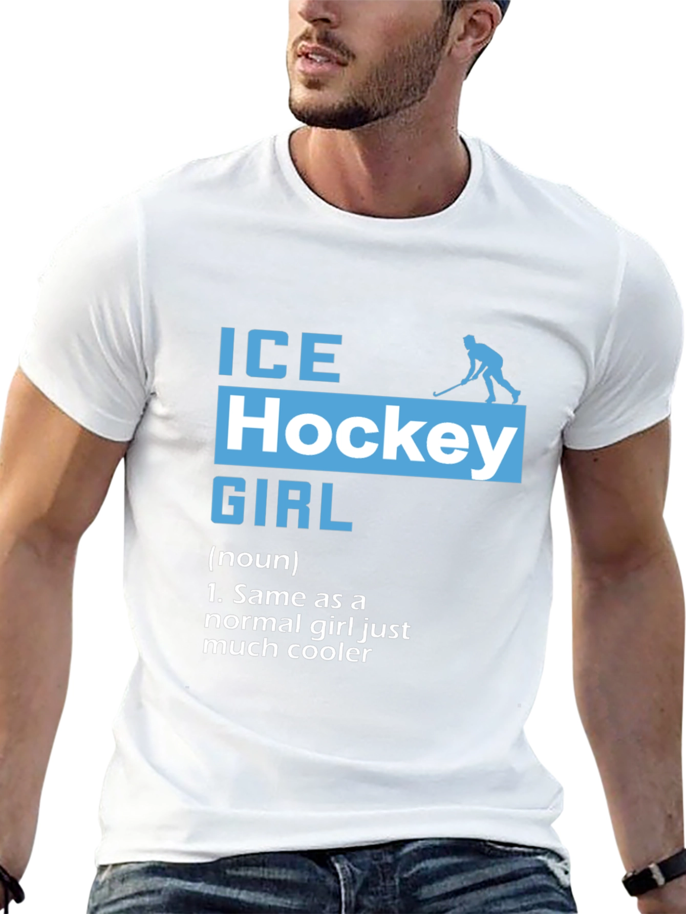 Ice Hockey Girl T-Shirt - Cool Hockey Player Tee