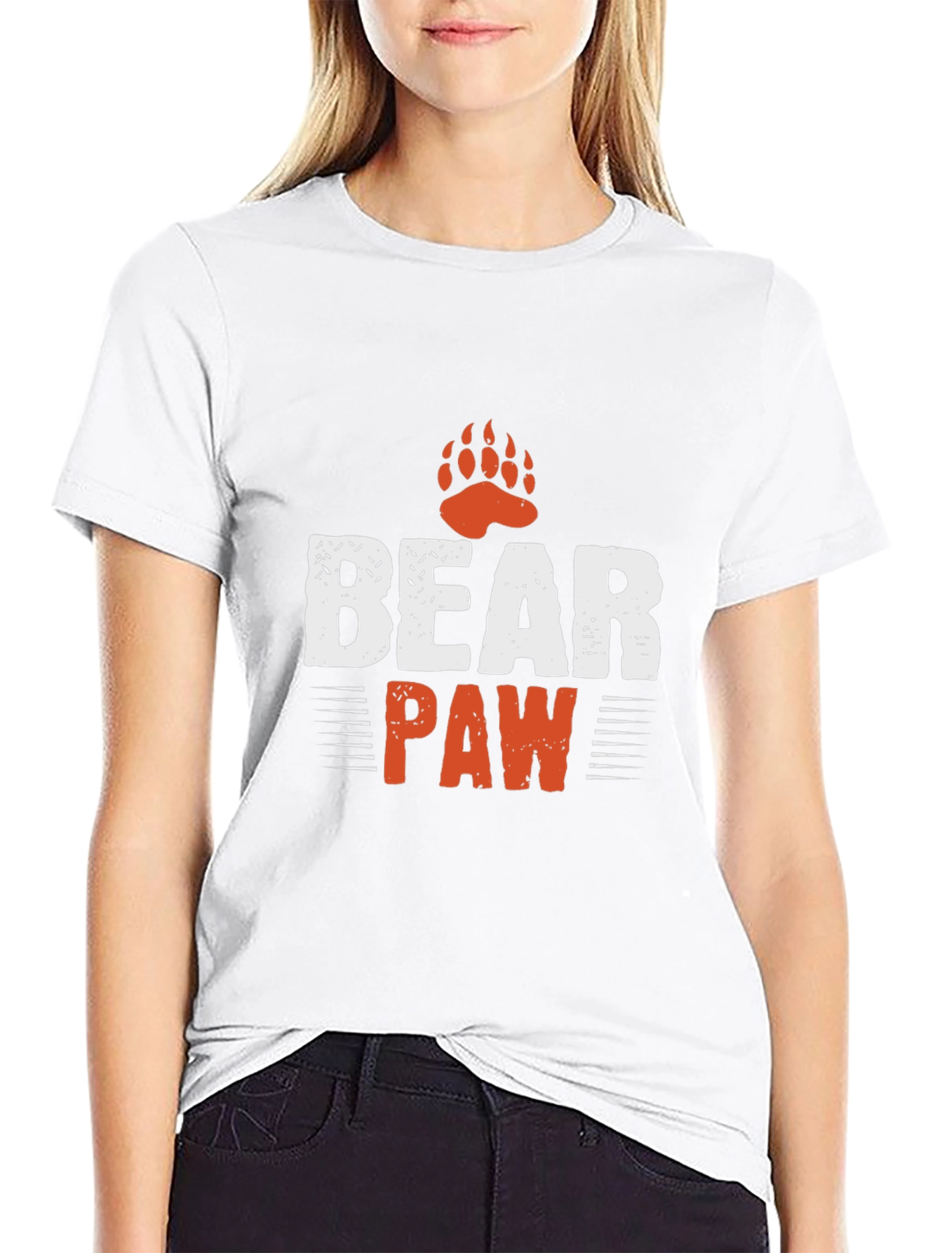 Bear Paw Graphic T-Shirt - Black