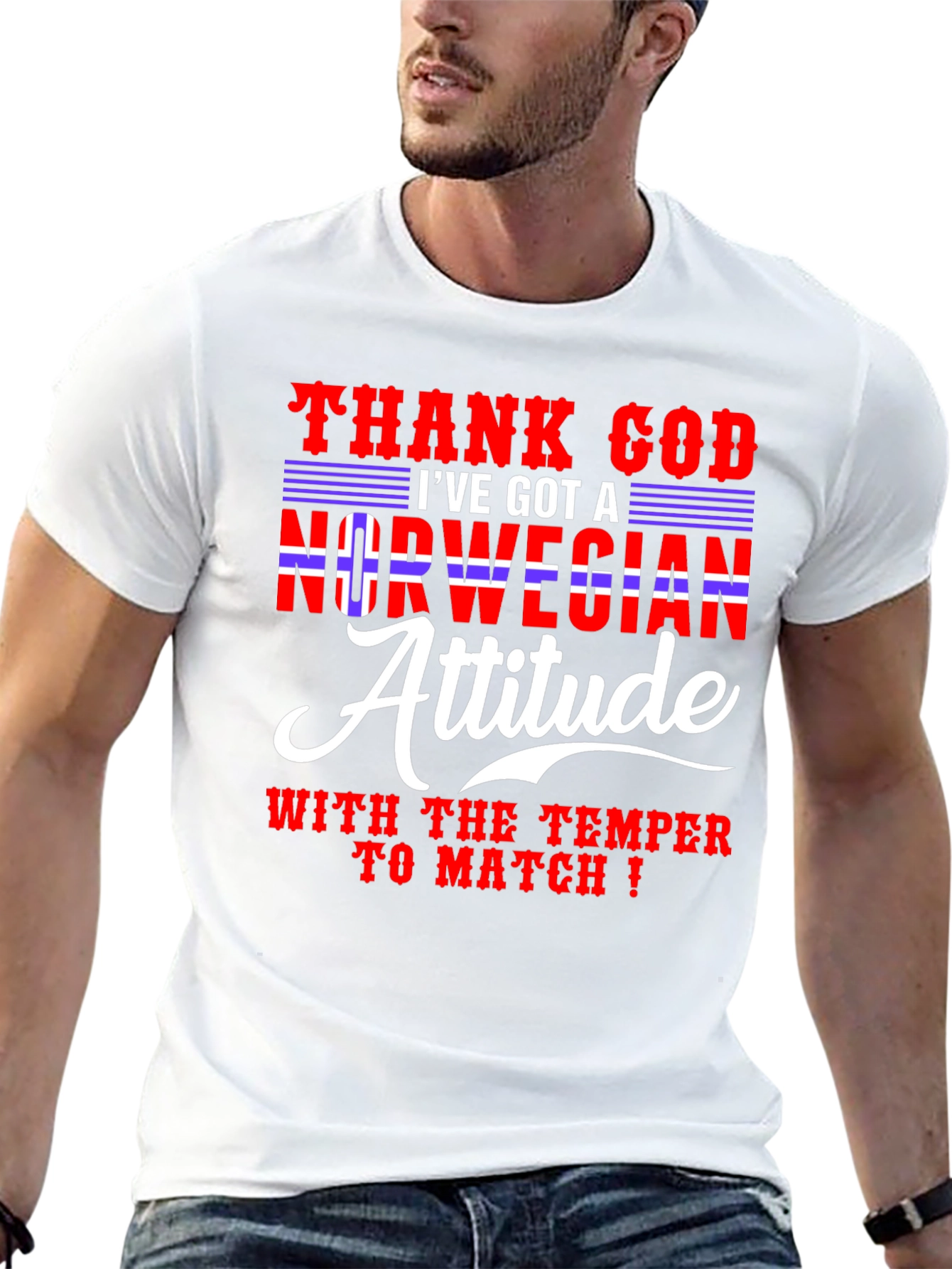 Norwegian Attitude Mens Graphic Tee