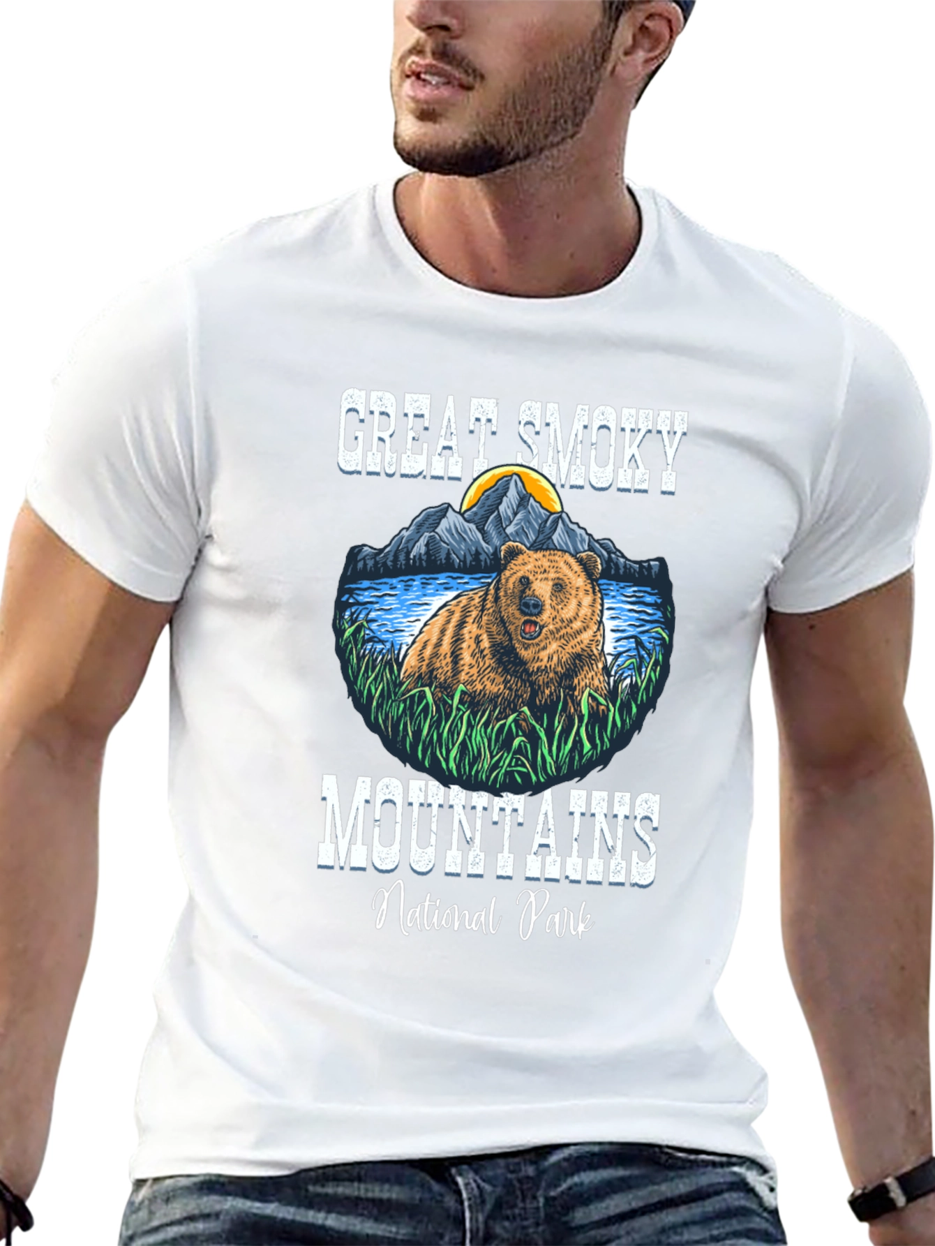 Great Smoky Mountains Bear Tee - Nature Graphic