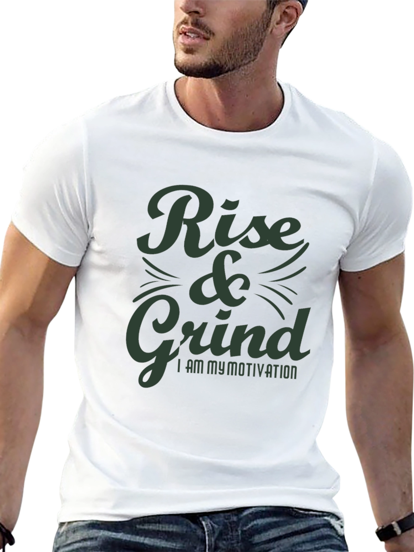 Rise & Grind Motivation T-Shirt - Black