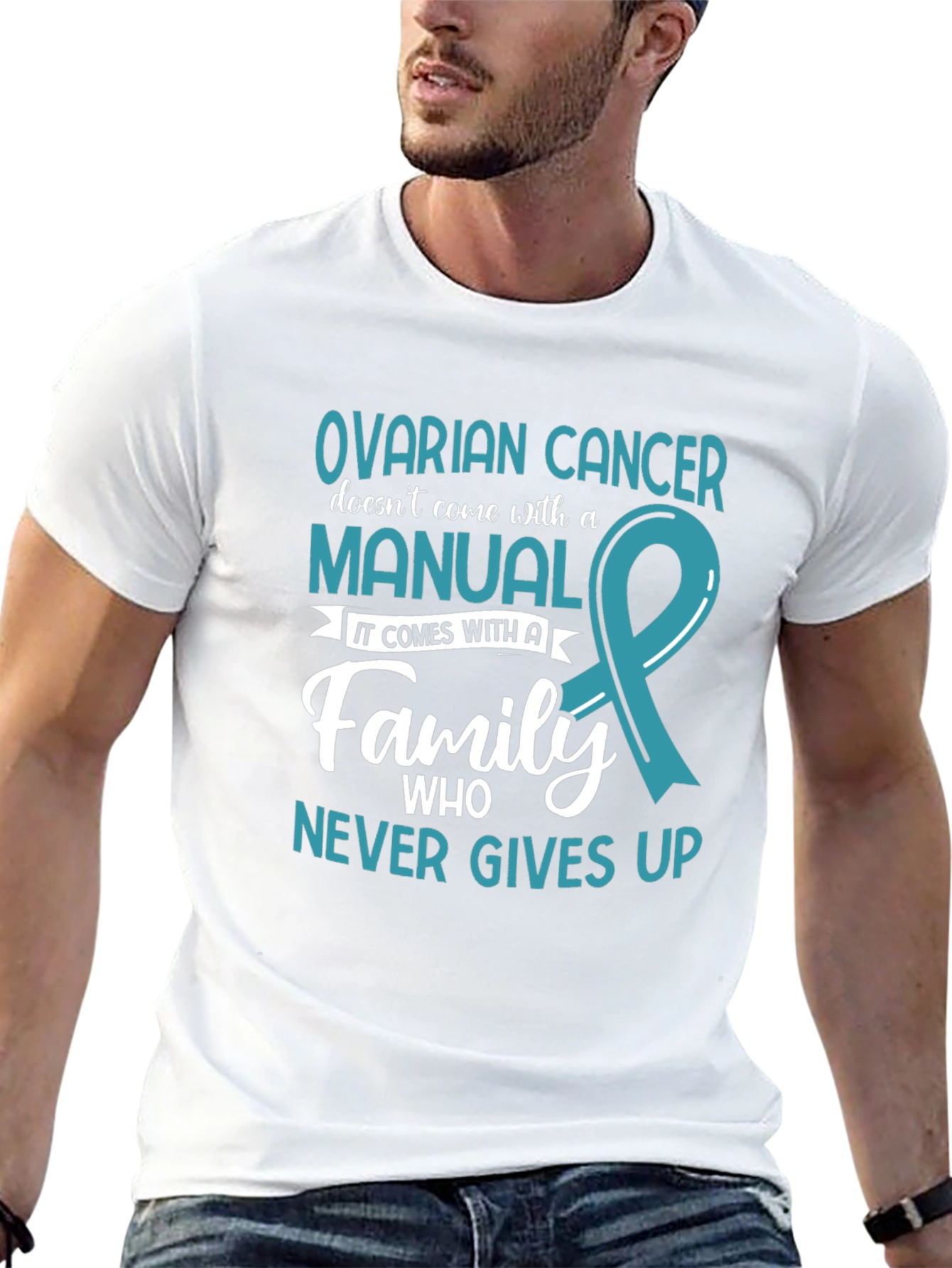 Ovarian Cancer Awareness T-Shirt - Family Support Tee