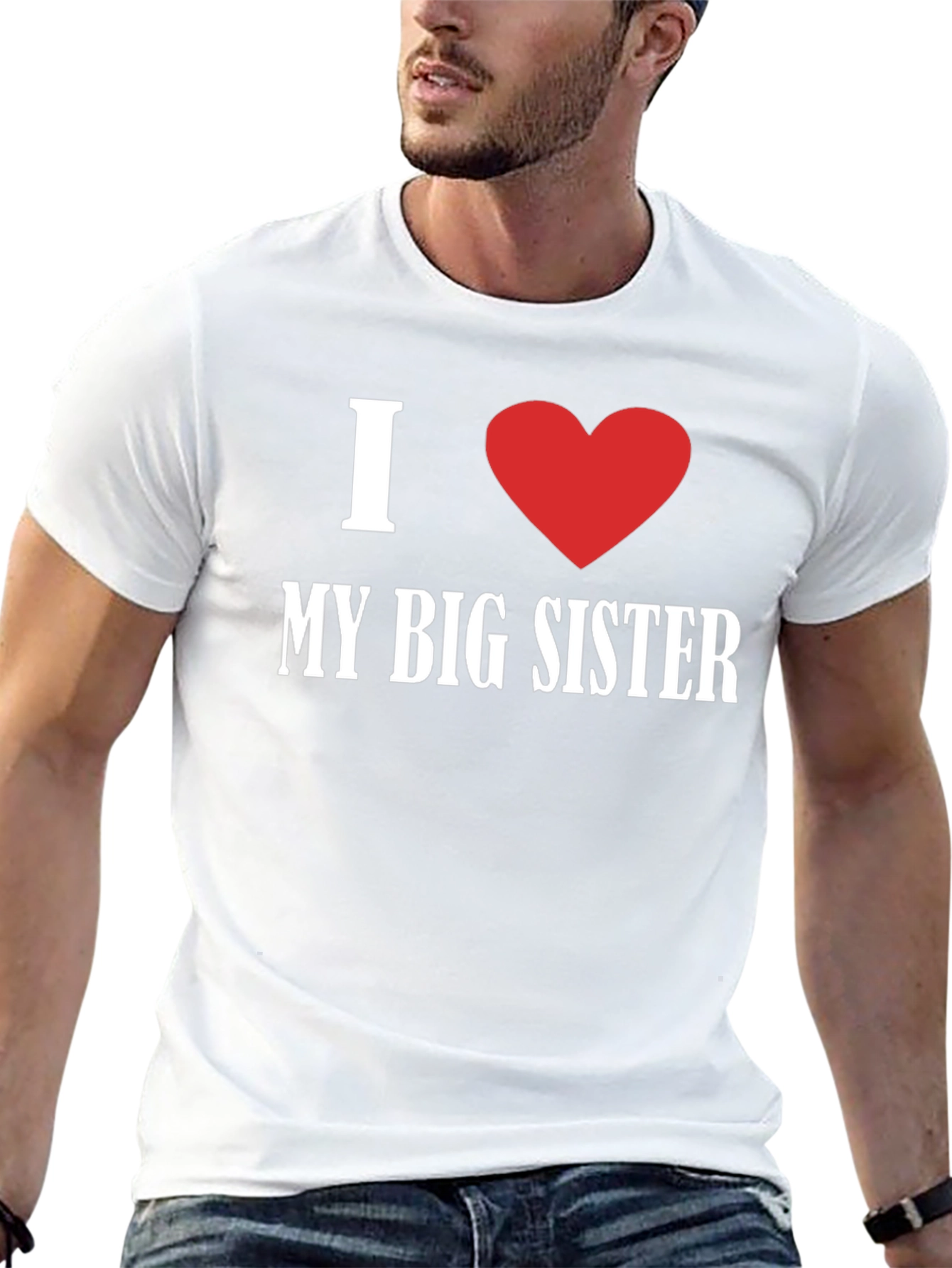 I Love My Big Sister Black T-Shirt