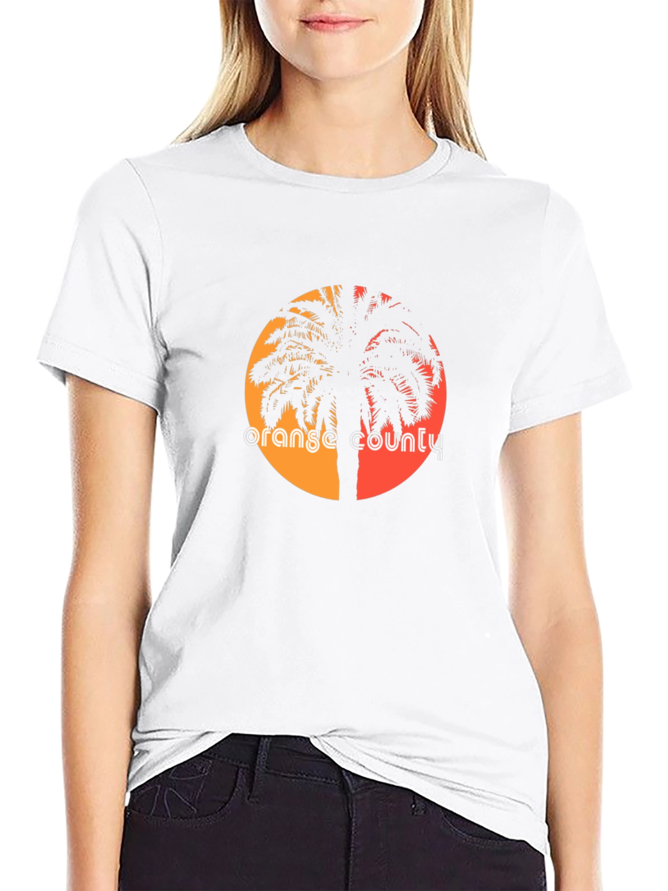 Orange County Palm Tree Graphic Tee