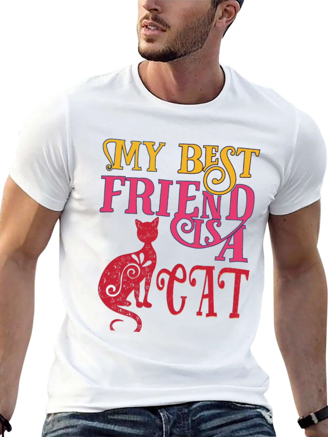My Best Friend Is A Cat Graphic Tee