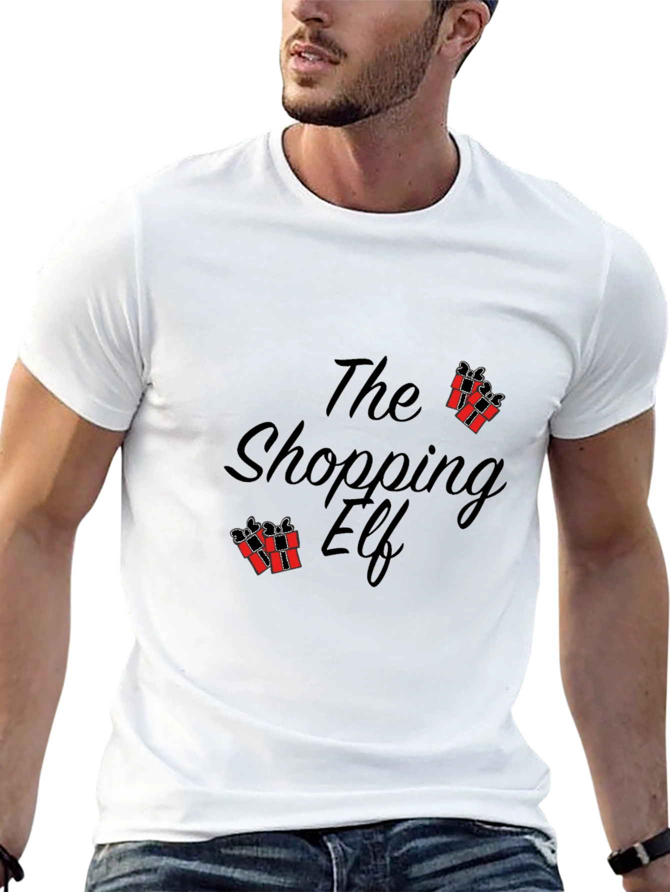 The Shopping Elf Graphic Tee - Black