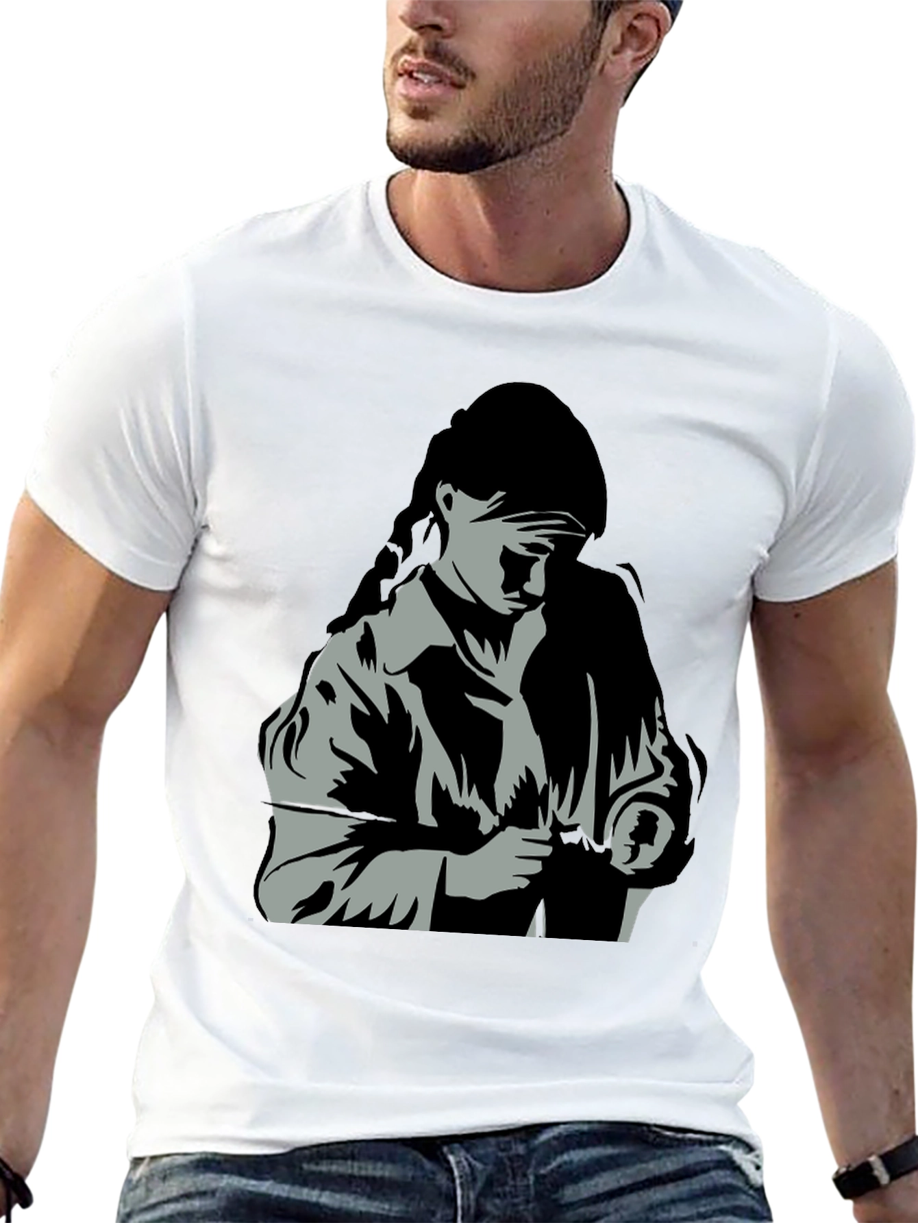 Graphic Tee: Woman with Braid T-Shirt