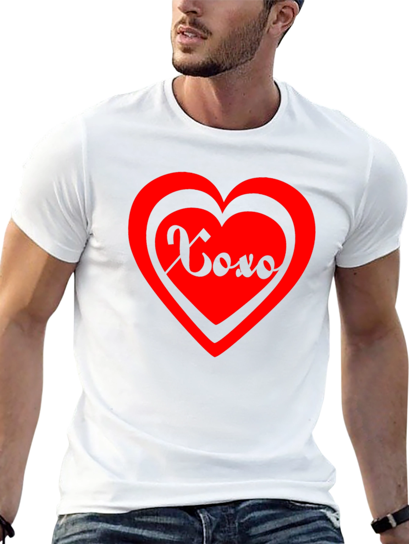 XOXO Heart Graphic Tee - Black