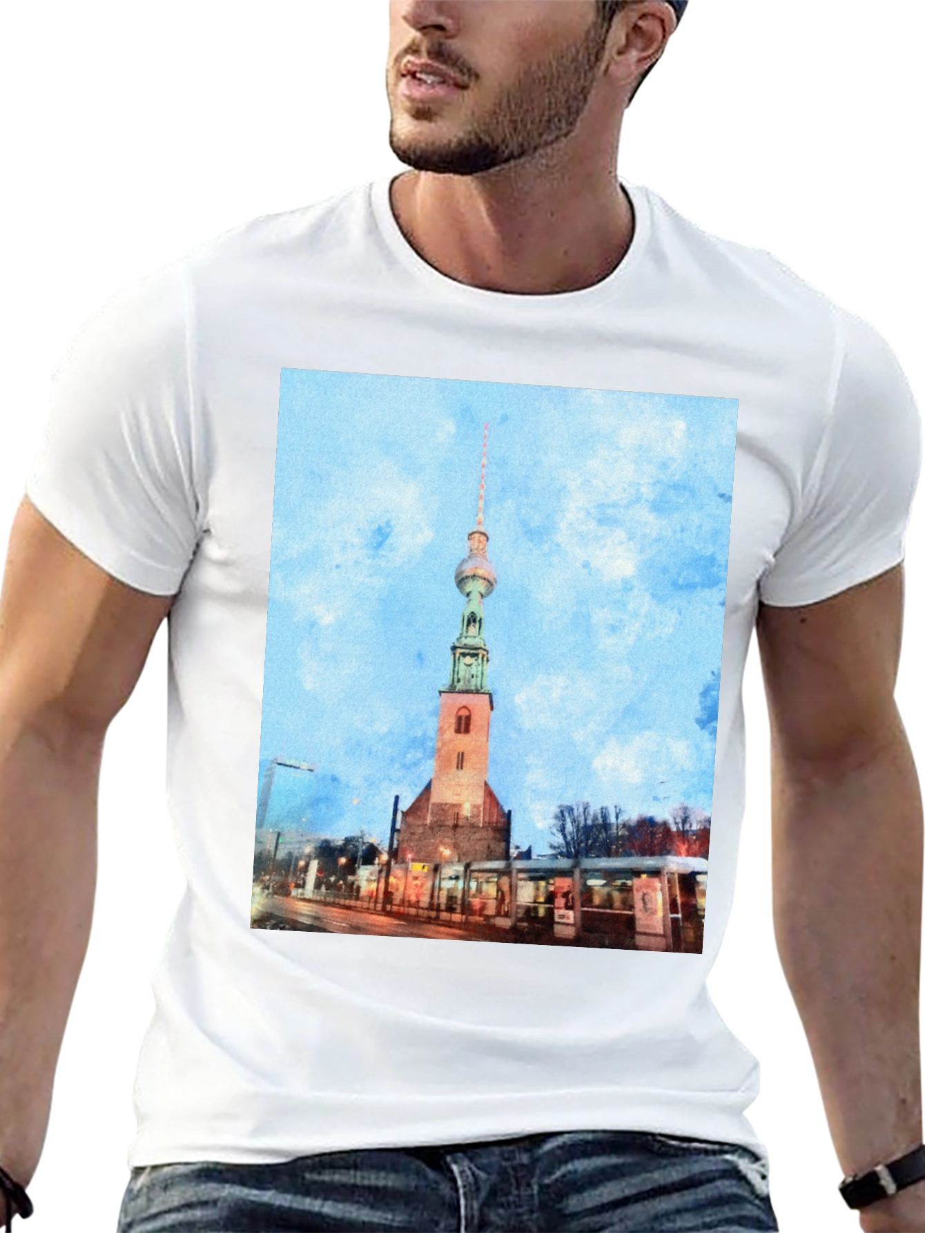 Berlin Tower T-Shirt - Unique Cityscape Tee