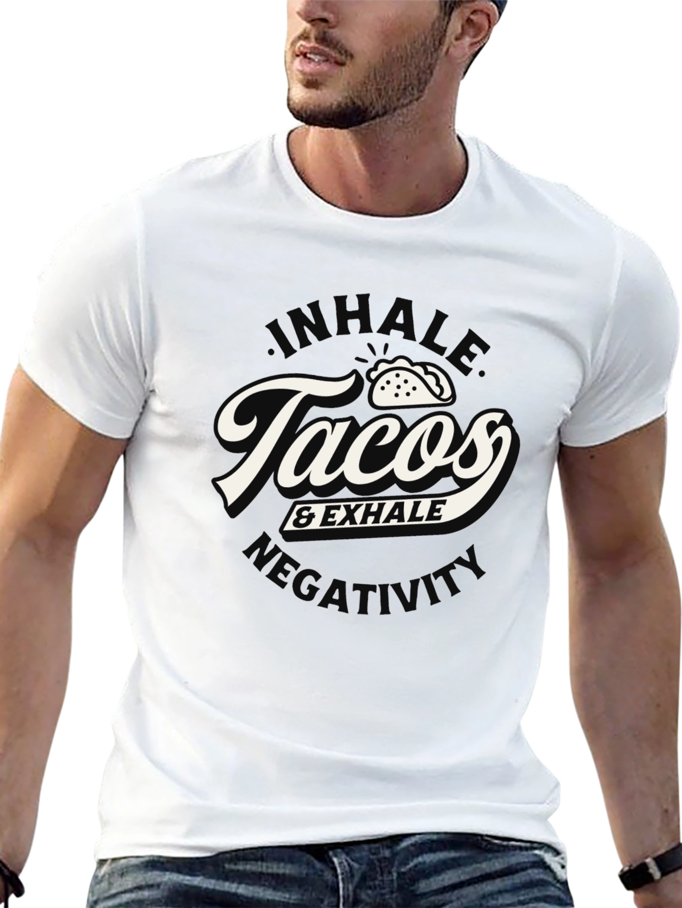 Inhale Tacos & Exhale Negativity Graphic T-Shirt