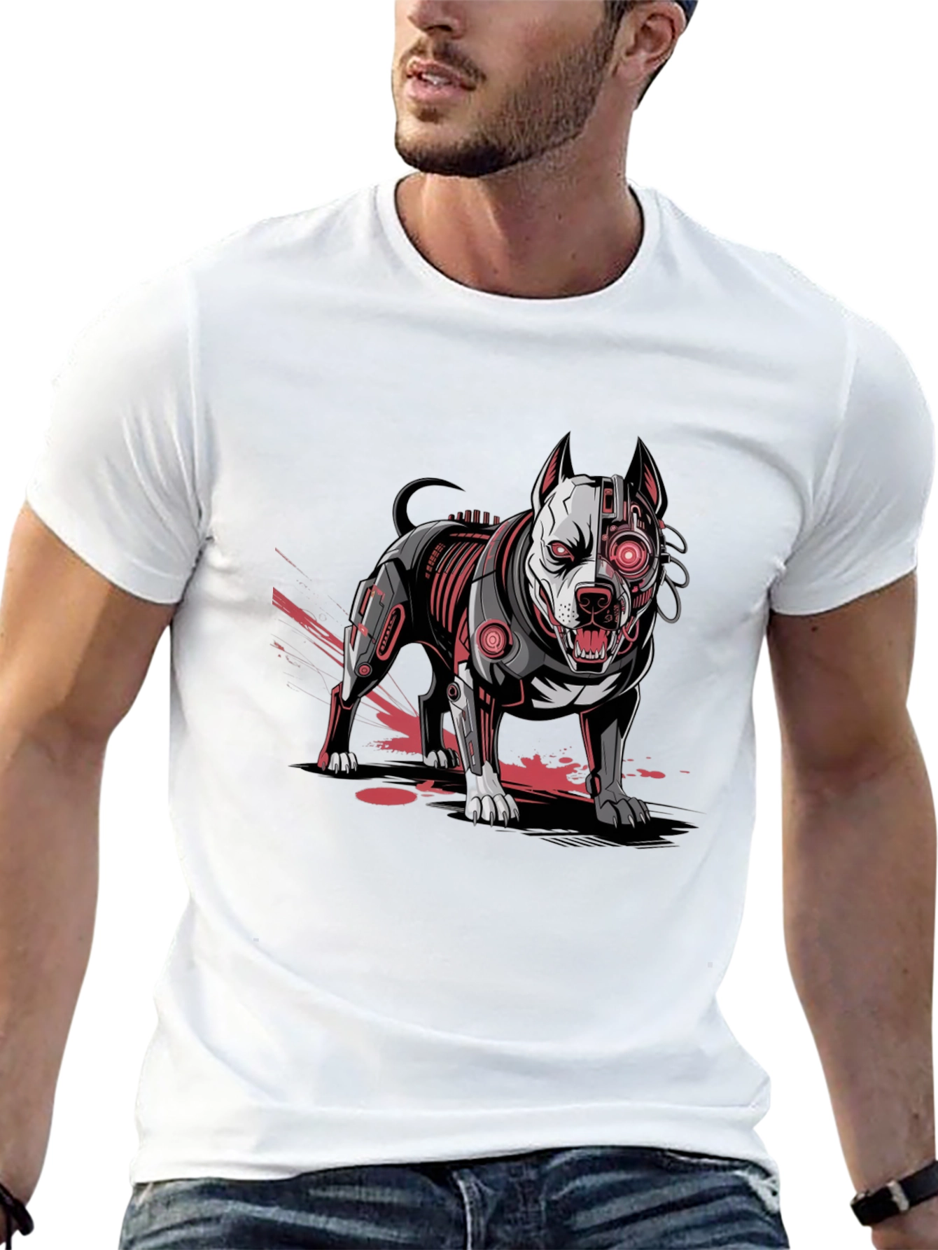 Cybernetic Pitbull Graphic Tee