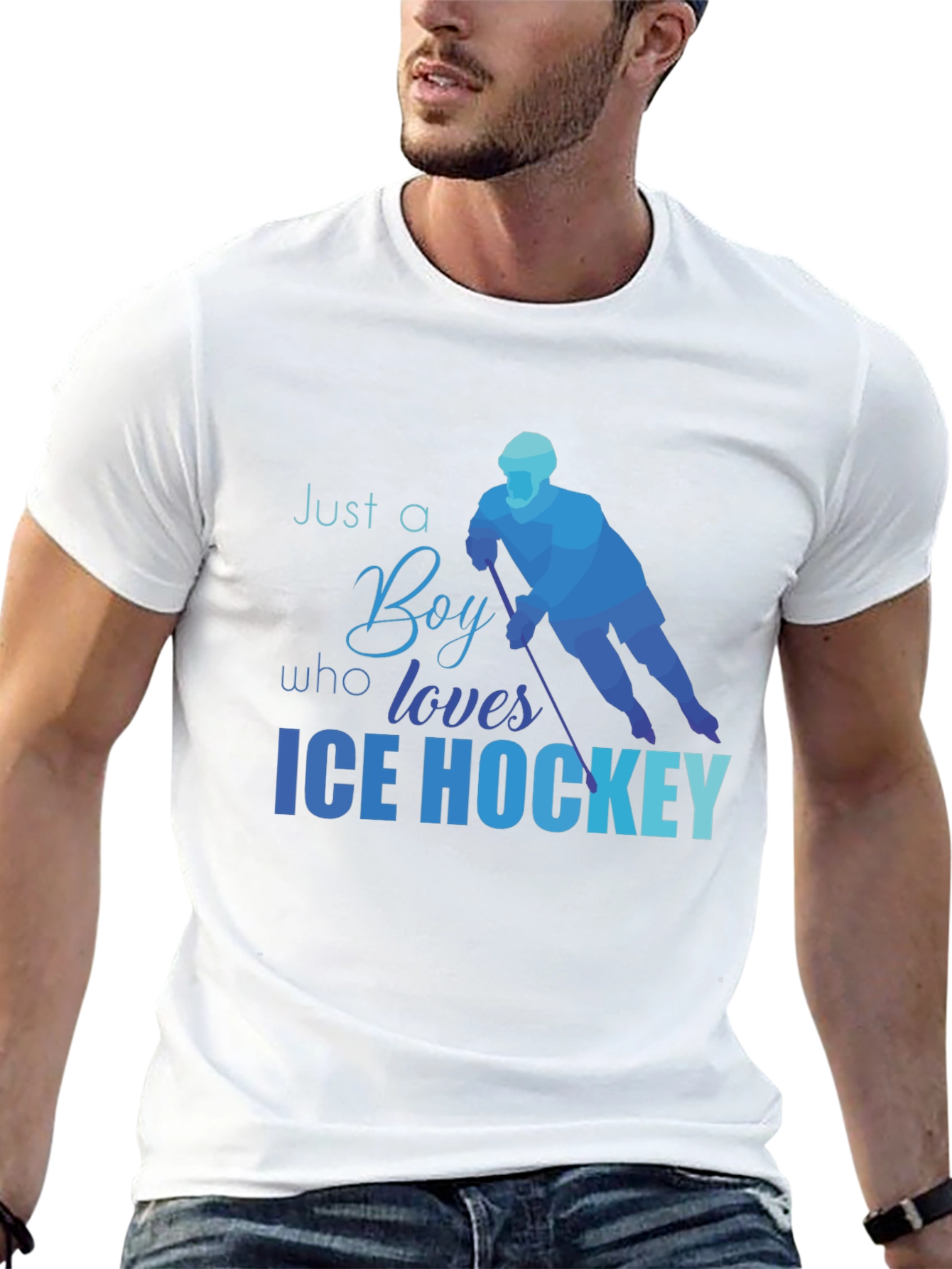 Just A Boy Who Loves Ice Hockey T-Shirt