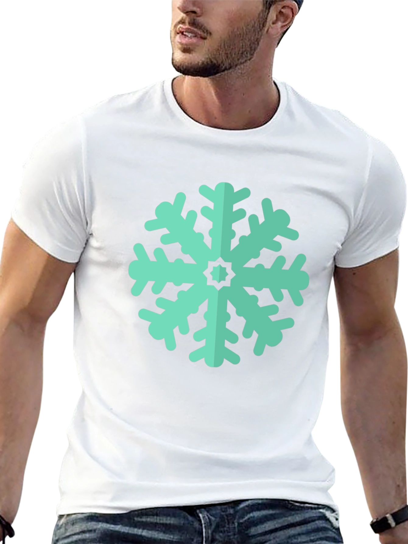 Snowflake Graphic Tee - Stylish Winter Apparel