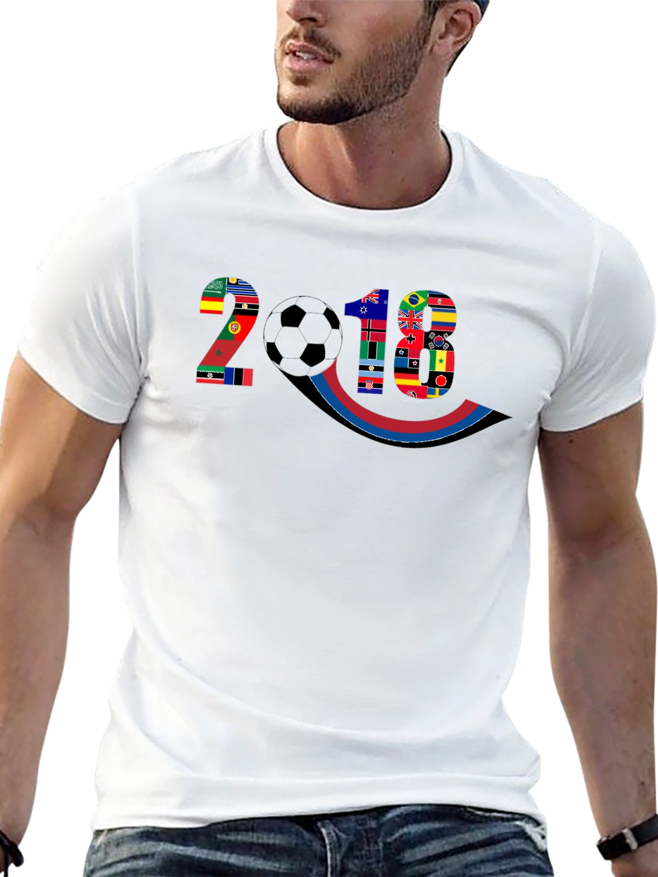 2018 World Flags Soccer Graphic Tee