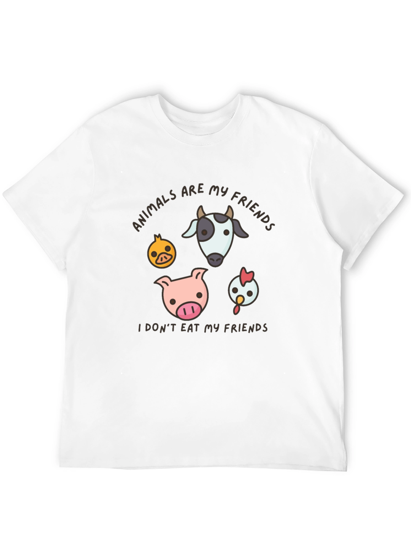 Vegan T-Shirt - Animals Are My Friends Tee