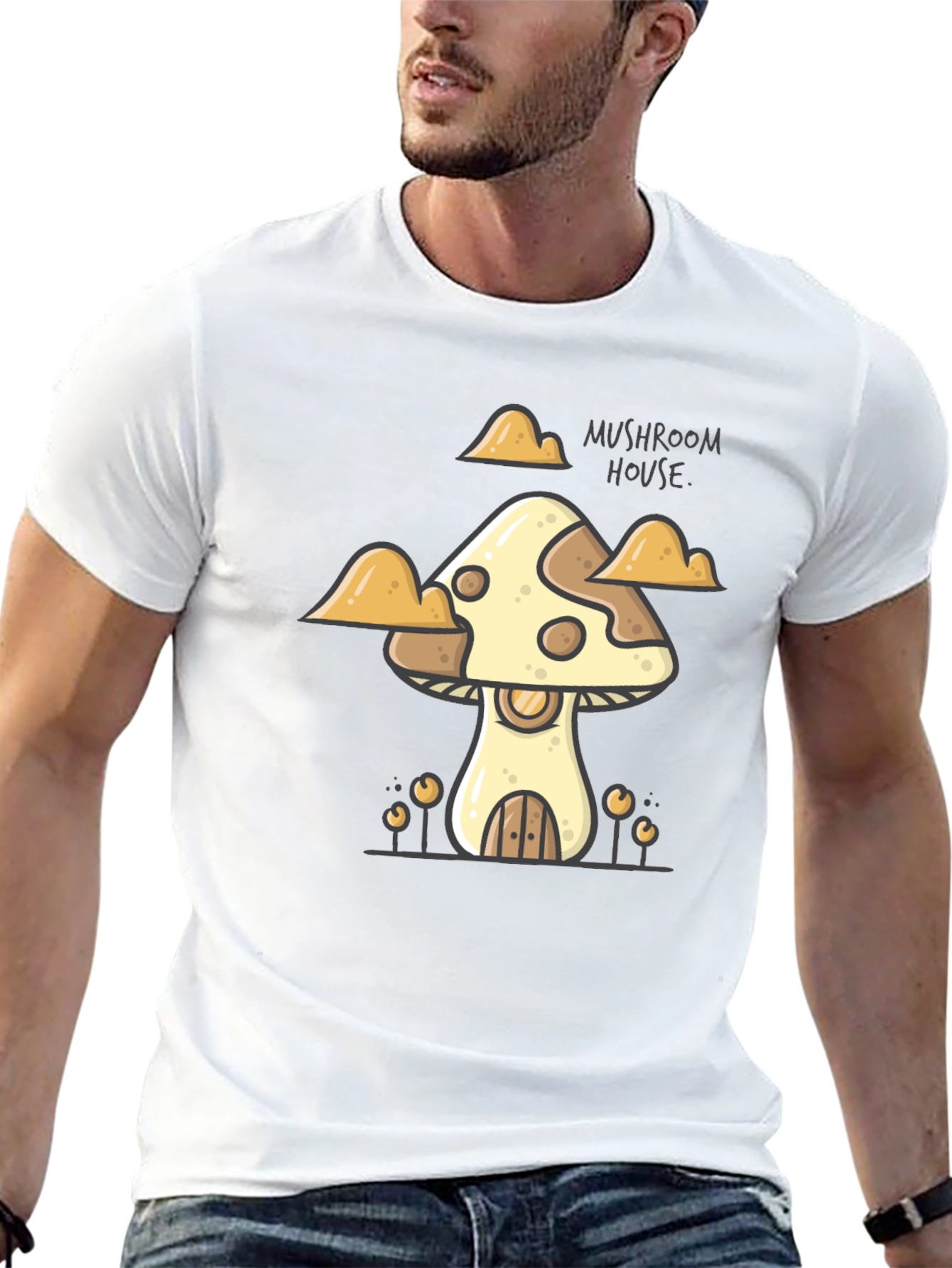Mushroom House T-Shirt - Unique Graphic Tee
