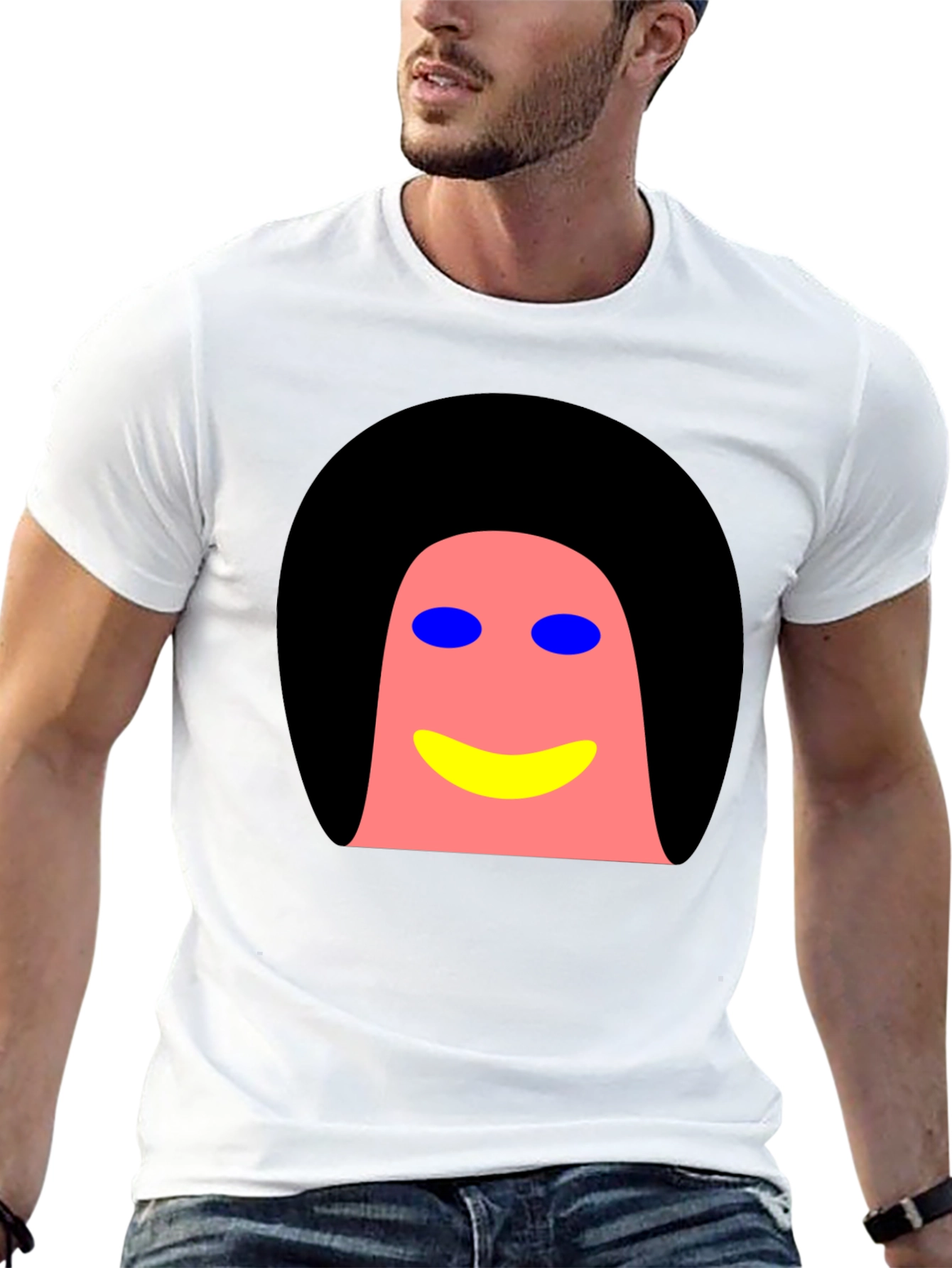 Abstract Face Graphic Tee - Modern Art Shirt
