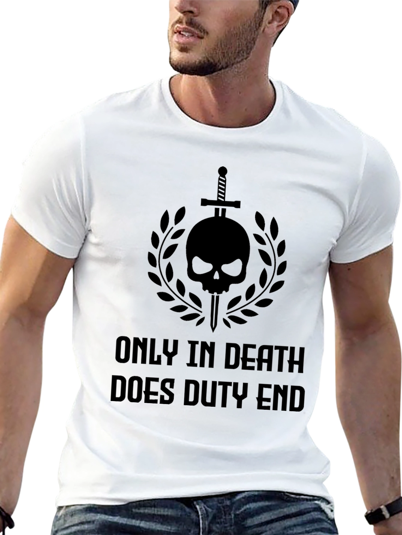 Duty Ends Black Graphic T-Shirt