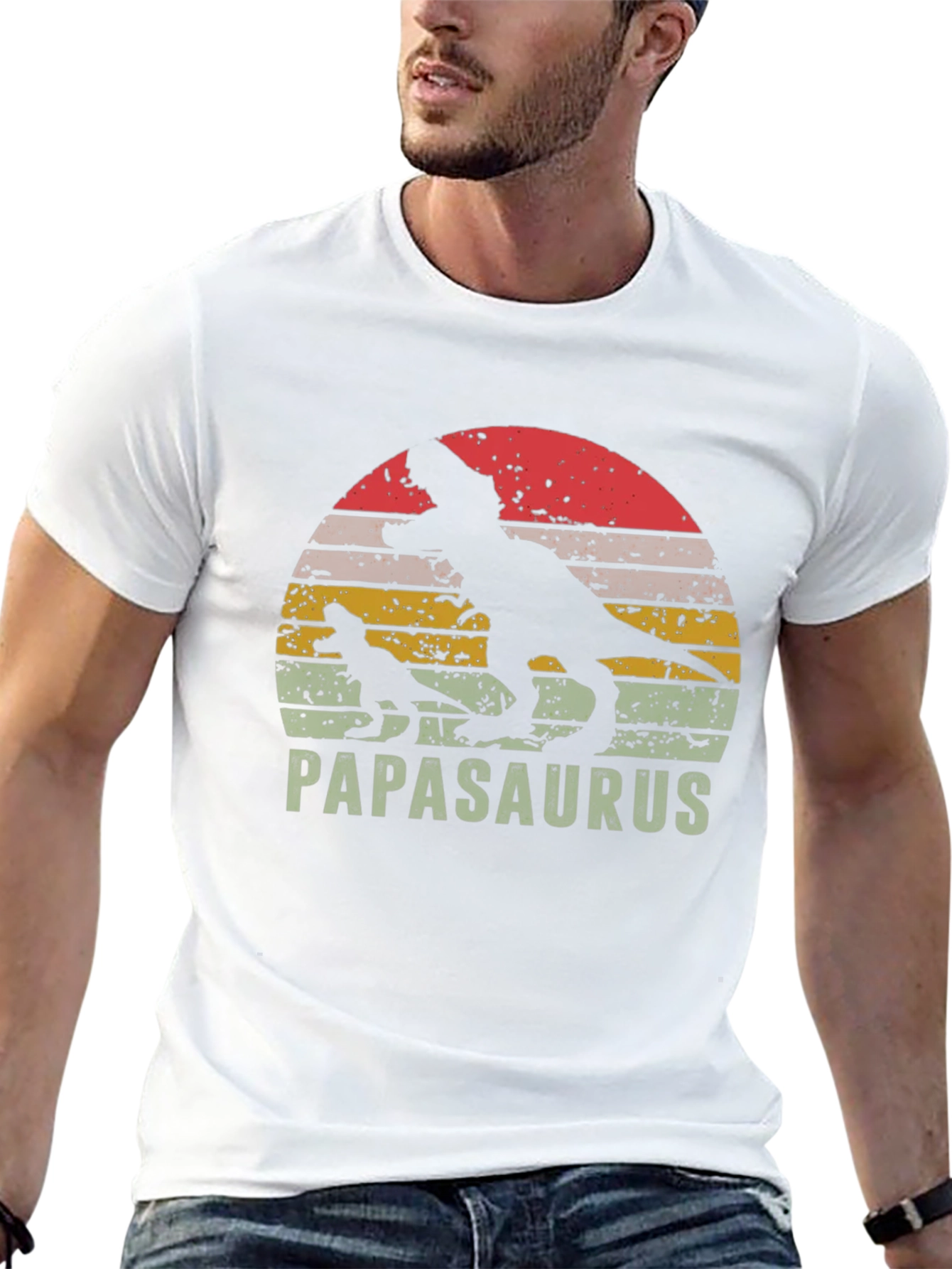 Papasaurus Dinosaur Fathers Day T-Shirt