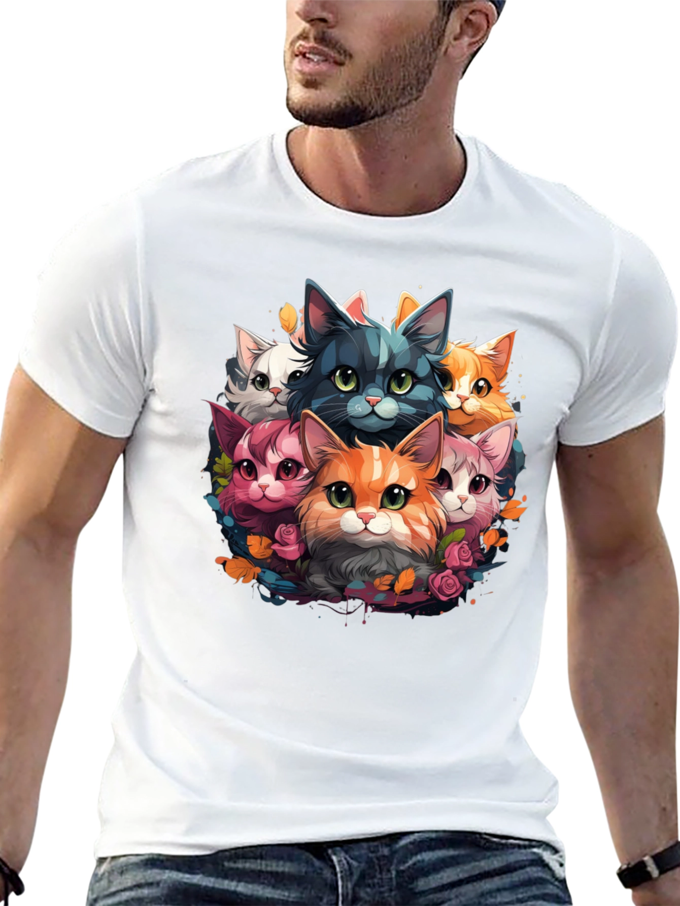 Cute Cartoon Cats T-Shirt