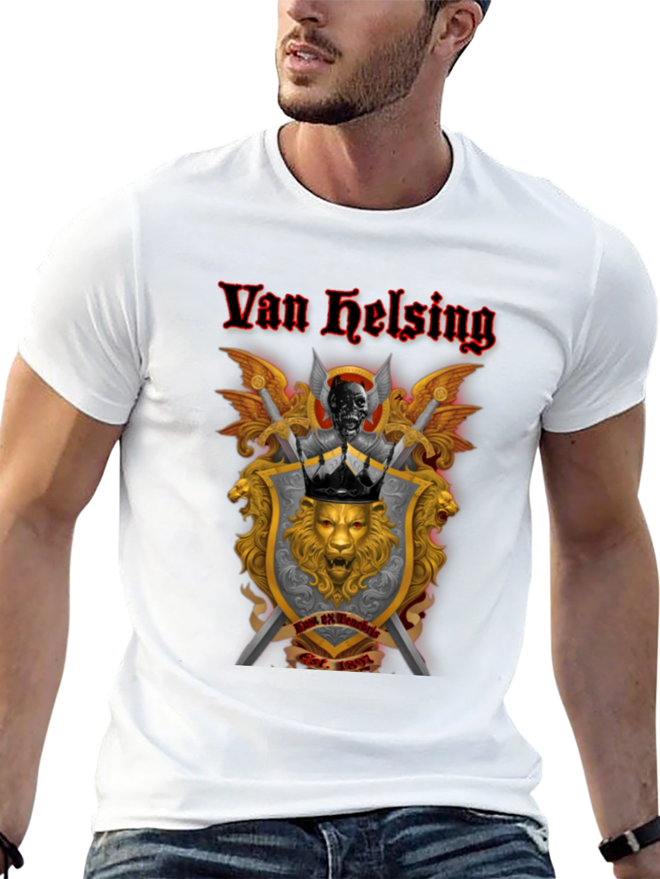 Van Helsing Graphic Tee - Black Cotton T-Shirt
