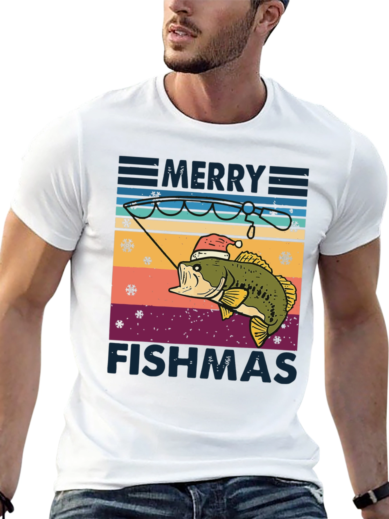 Merry Fishmas T-Shirt - Holiday Fishing Tee