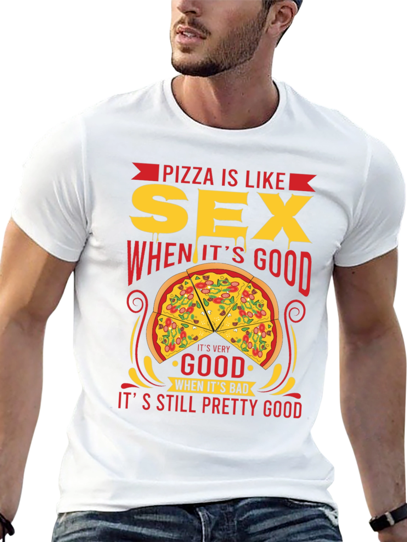 Pizza is Like Sex T-Shirt - Funny Graphic Tee