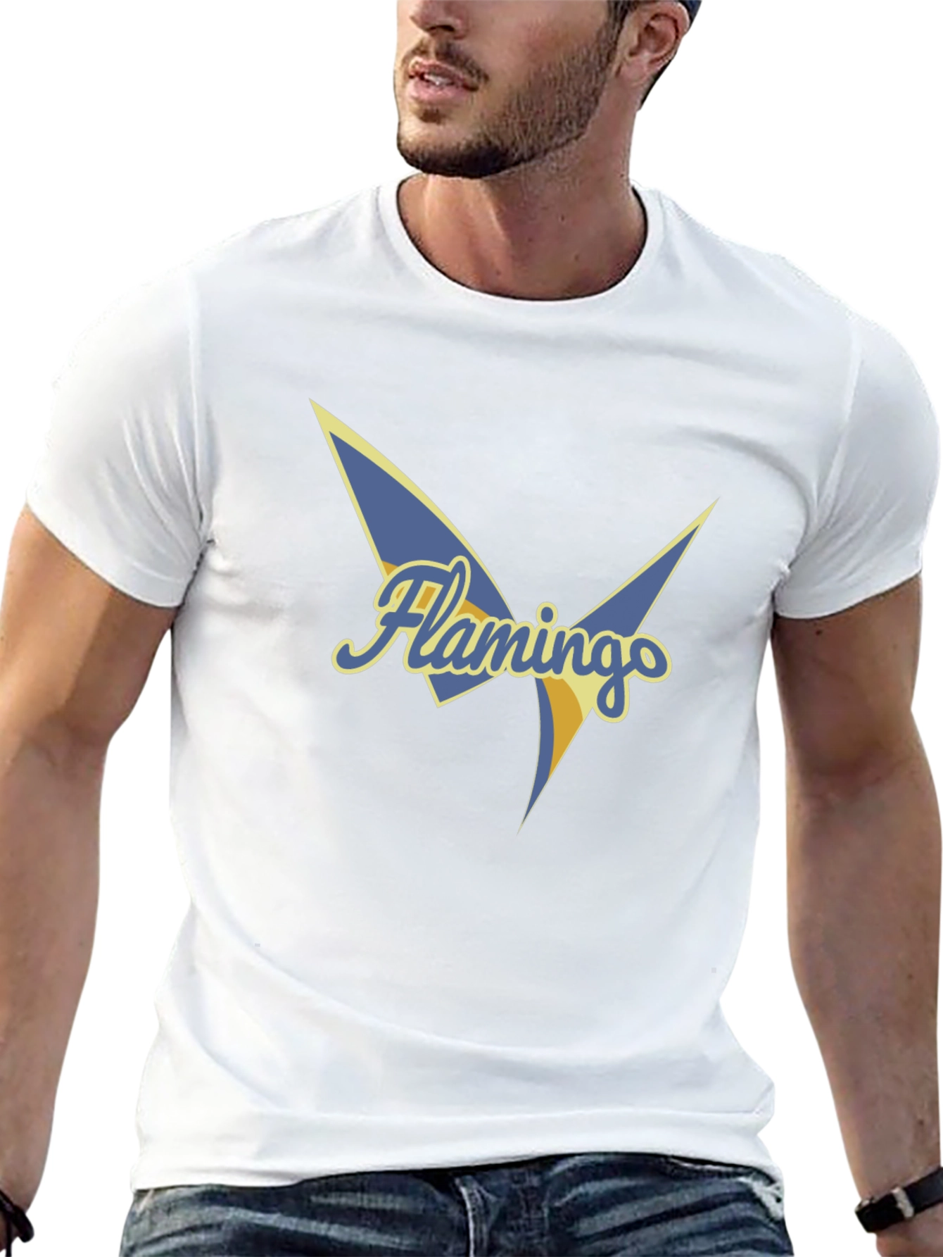 Flamingos Graphic Tee - Black Cotton Casual Shirt
