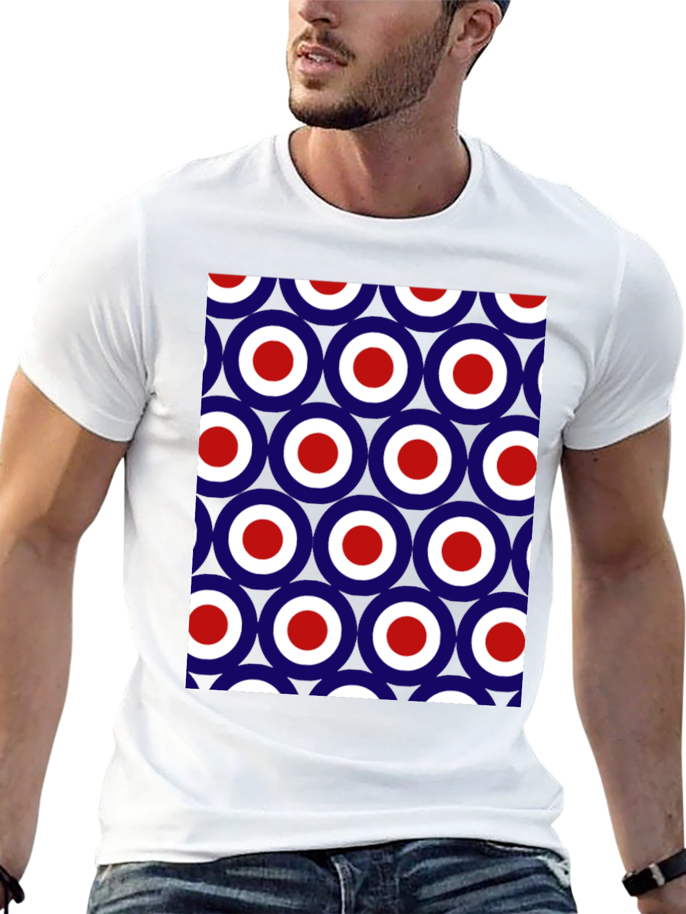 Mod Target Pattern T-Shirt - Retro Style