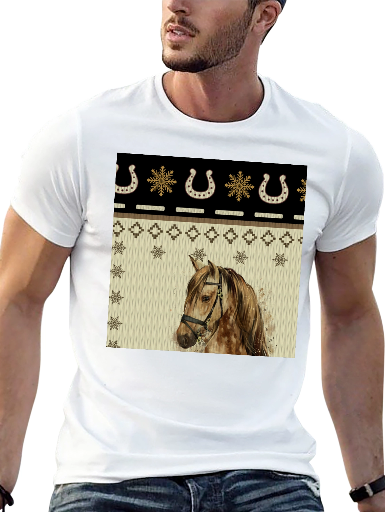Horse & Horseshoe Holiday T-Shirt