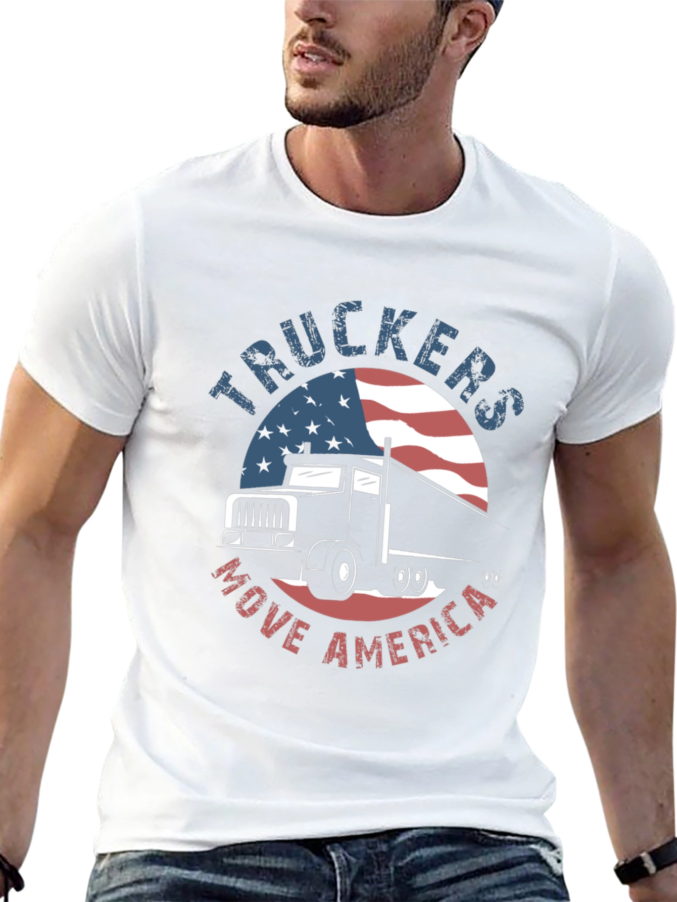 Truckers Move America T-Shirt - Patriotic Tee