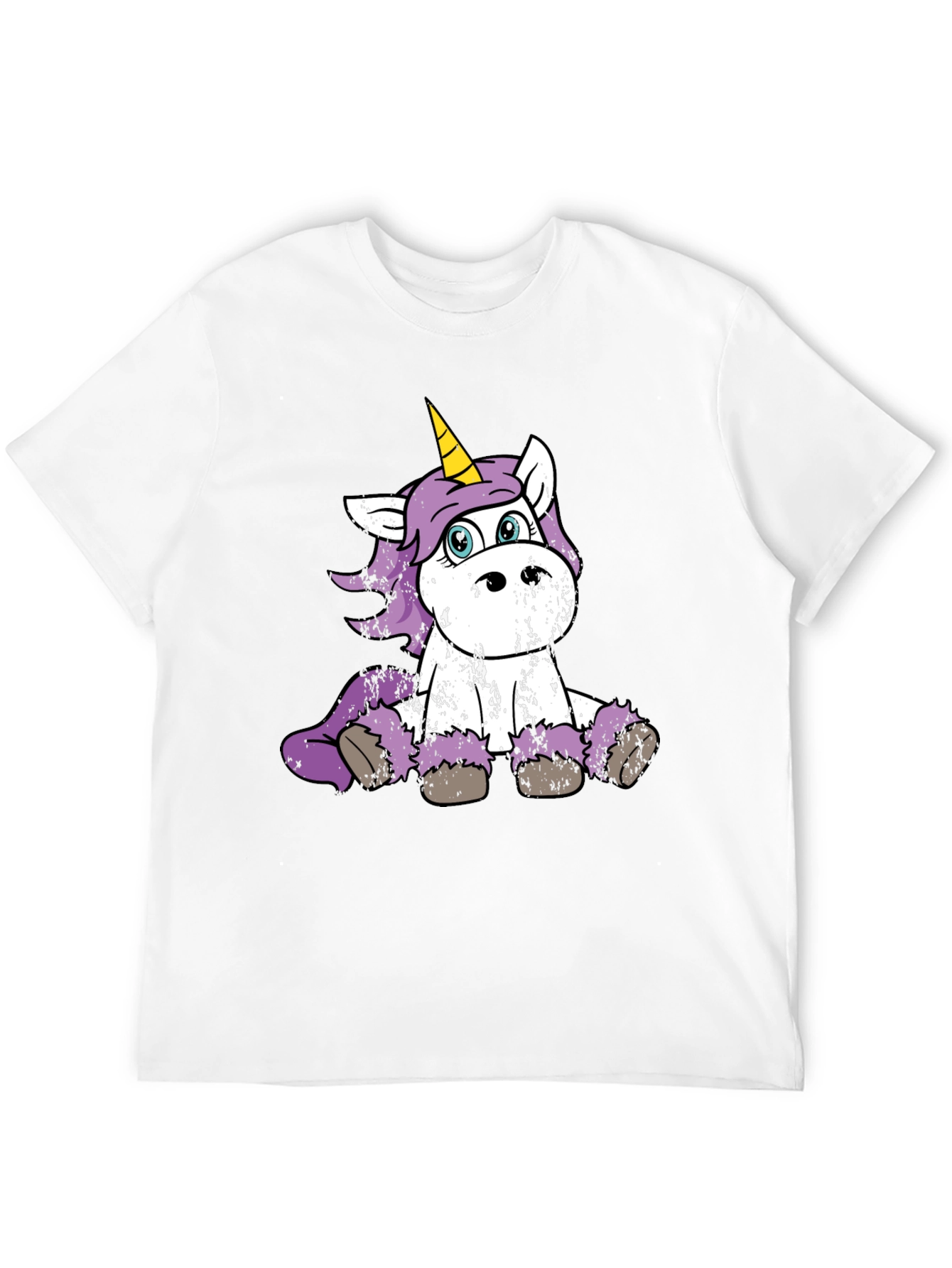 Cute Unicorn Graphic Black T-Shirt